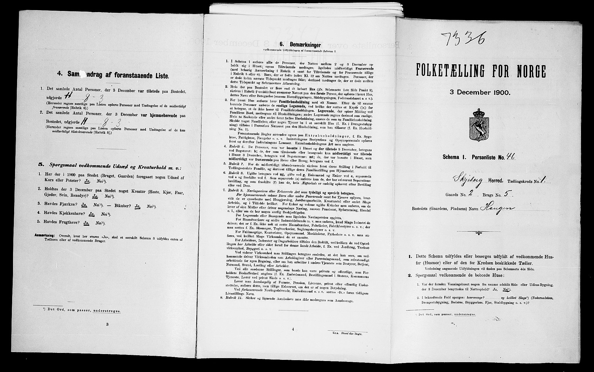 SAO, Folketelling 1900 for 0115 Skjeberg herred, 1900, s. 694