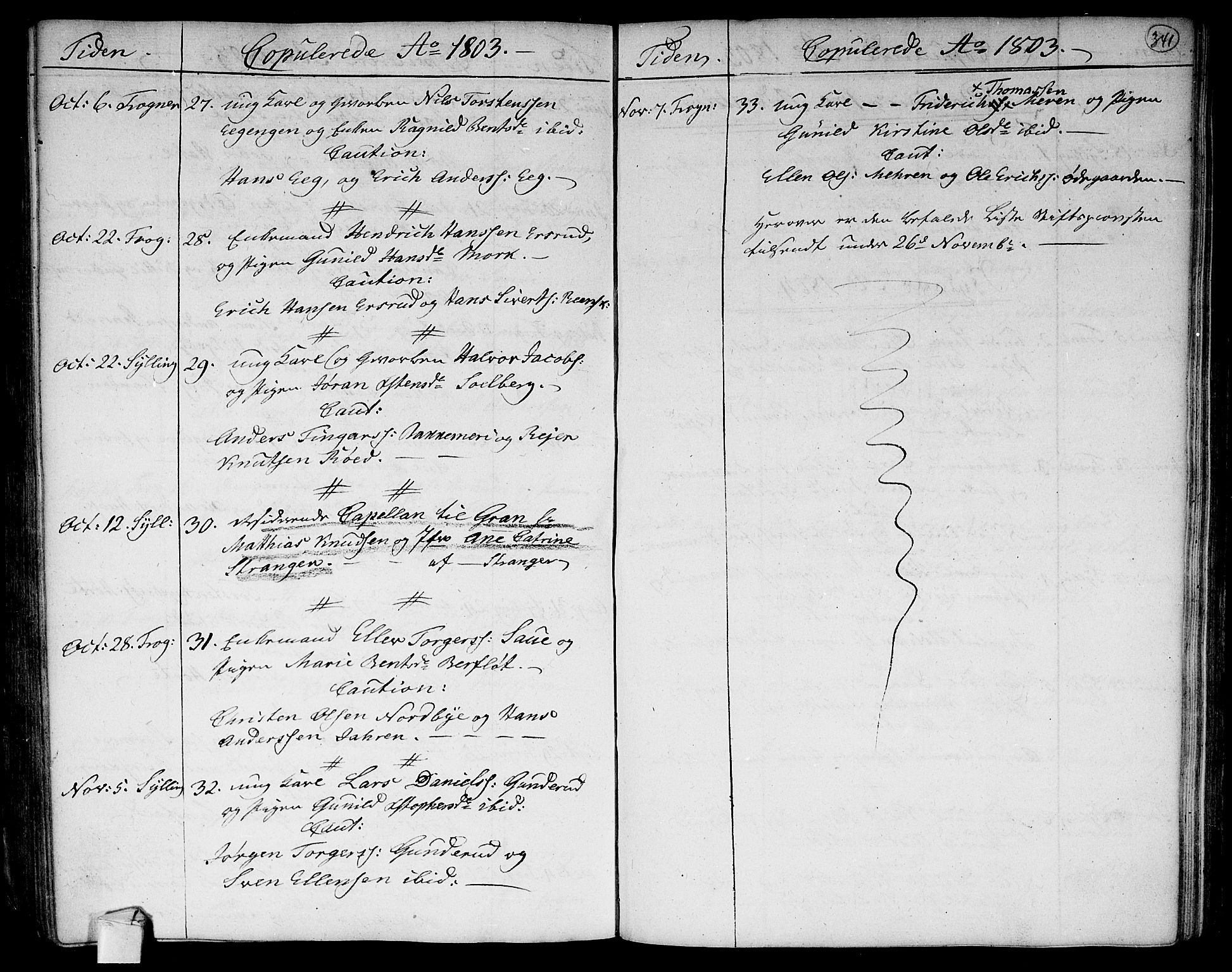 Lier kirkebøker, AV/SAKO-A-230/F/Fa/L0007: Ministerialbok nr. I 7, 1794-1813, s. 341
