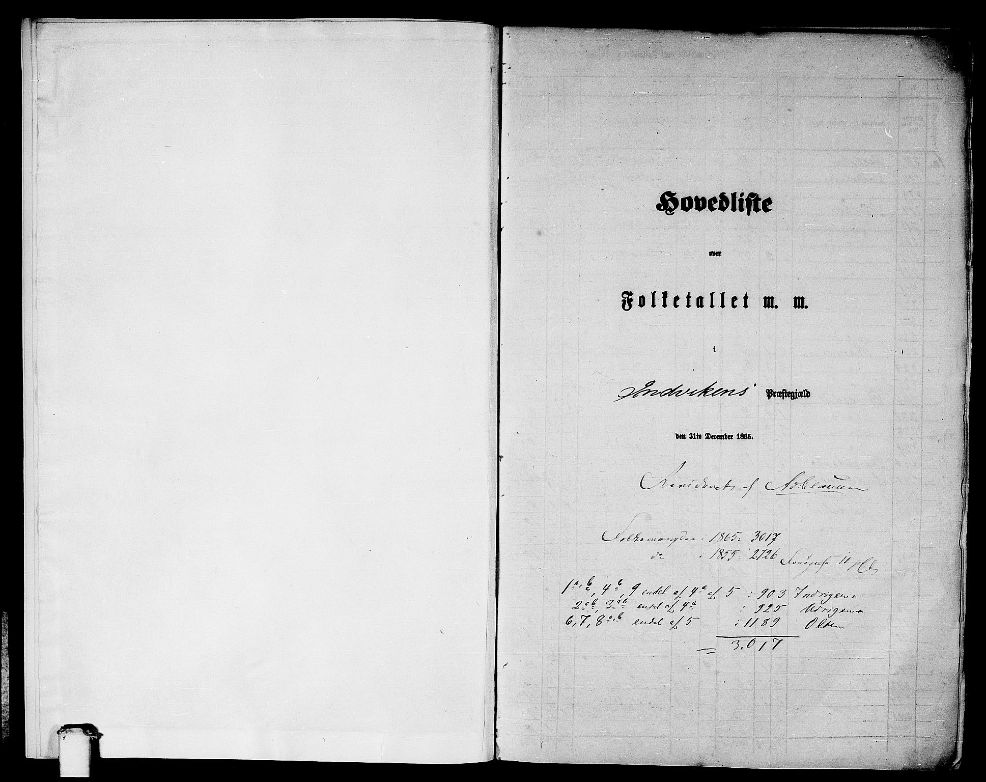 RA, Folketelling 1865 for 1447P Innvik prestegjeld, 1865, s. 5
