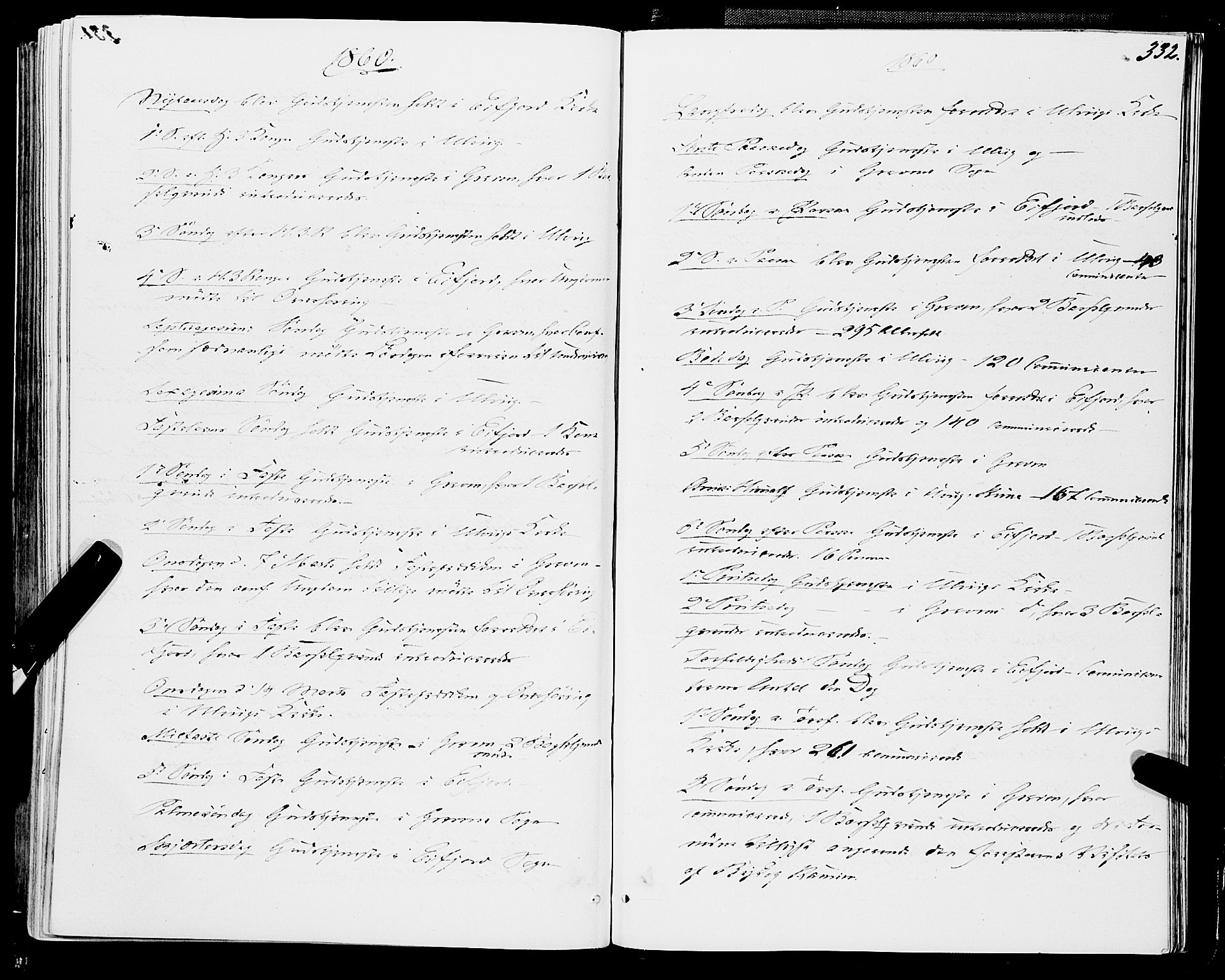 Ulvik sokneprestembete, SAB/A-78801/H/Haa: Ministerialbok nr. A 13, 1853-1863, s. 332