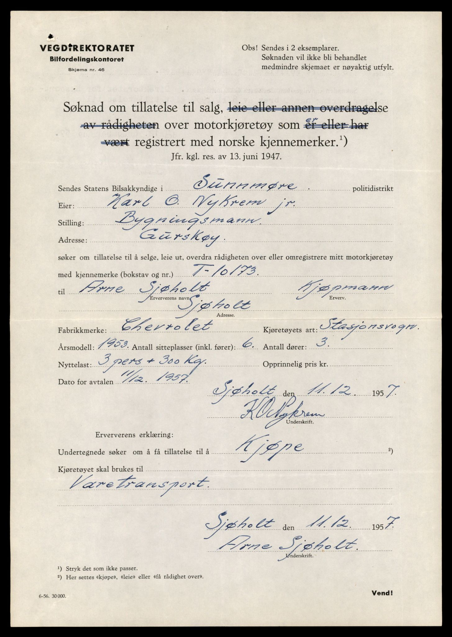 Møre og Romsdal vegkontor - Ålesund trafikkstasjon, AV/SAT-A-4099/F/Fe/L0018: Registreringskort for kjøretøy T 10091 - T 10227, 1927-1998, s. 1985