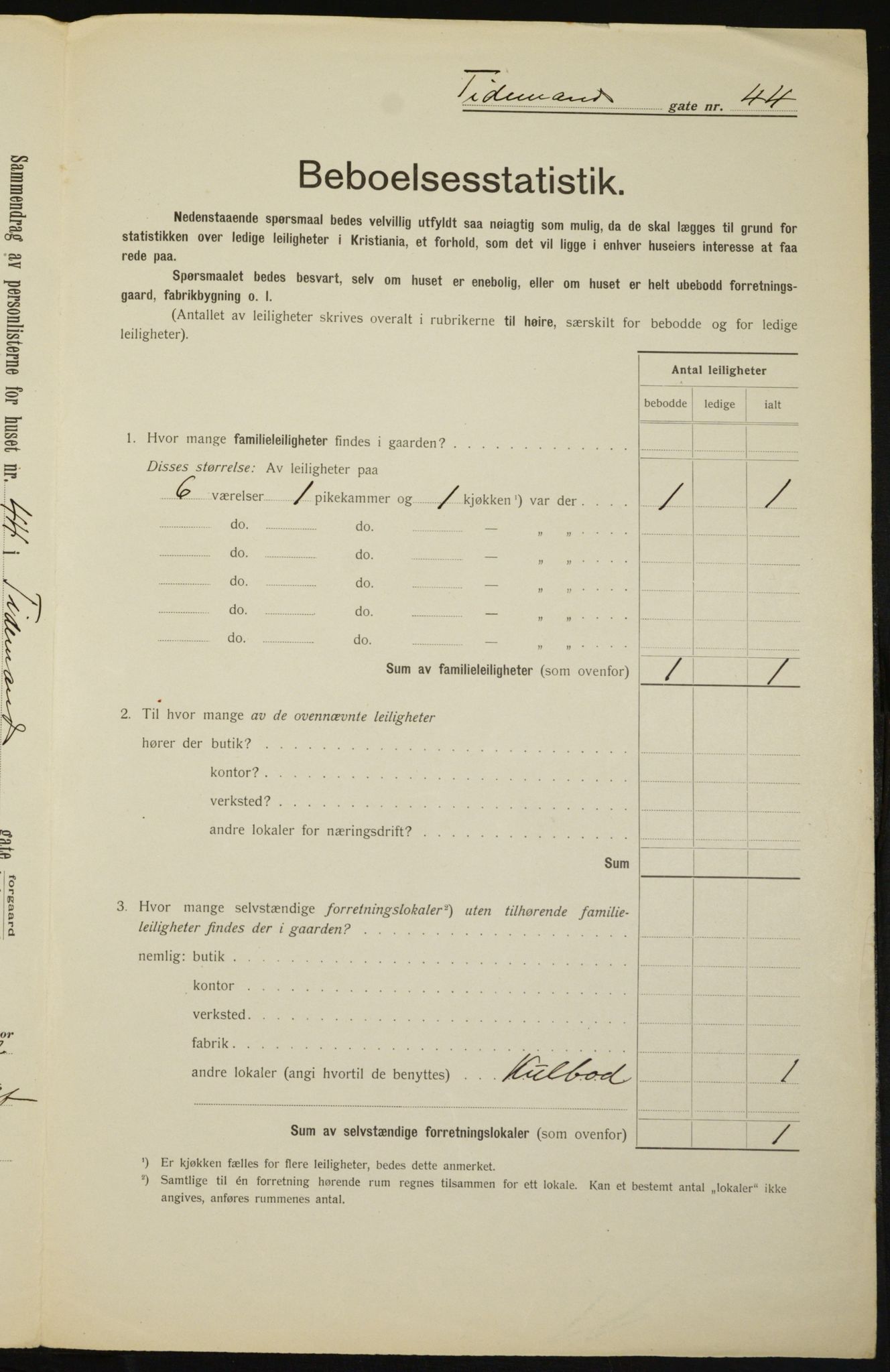 OBA, Kommunal folketelling 1.2.1912 for Kristiania, 1912, s. 111504