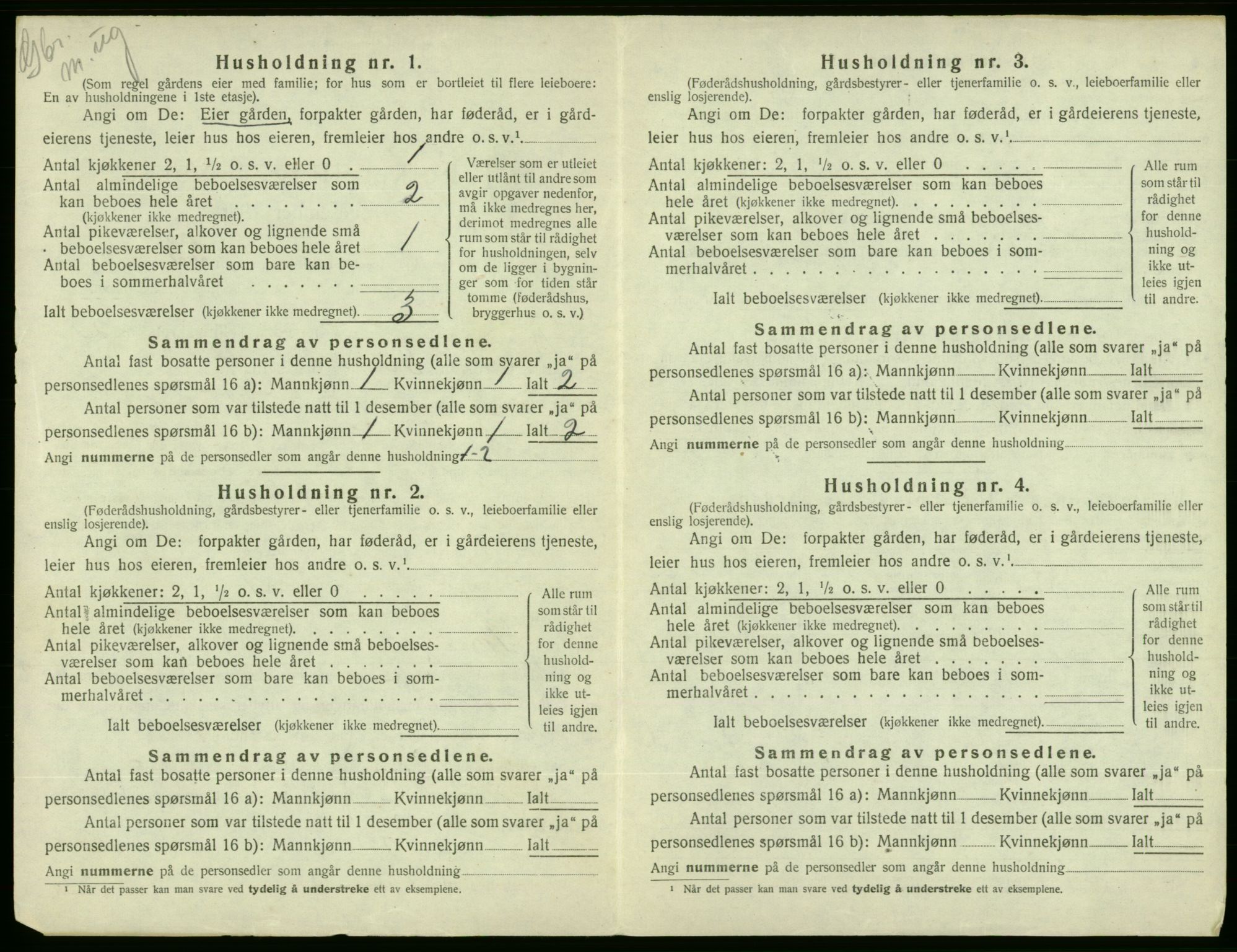 SAB, Folketelling 1920 for 1214 Ølen herred, 1920, s. 167