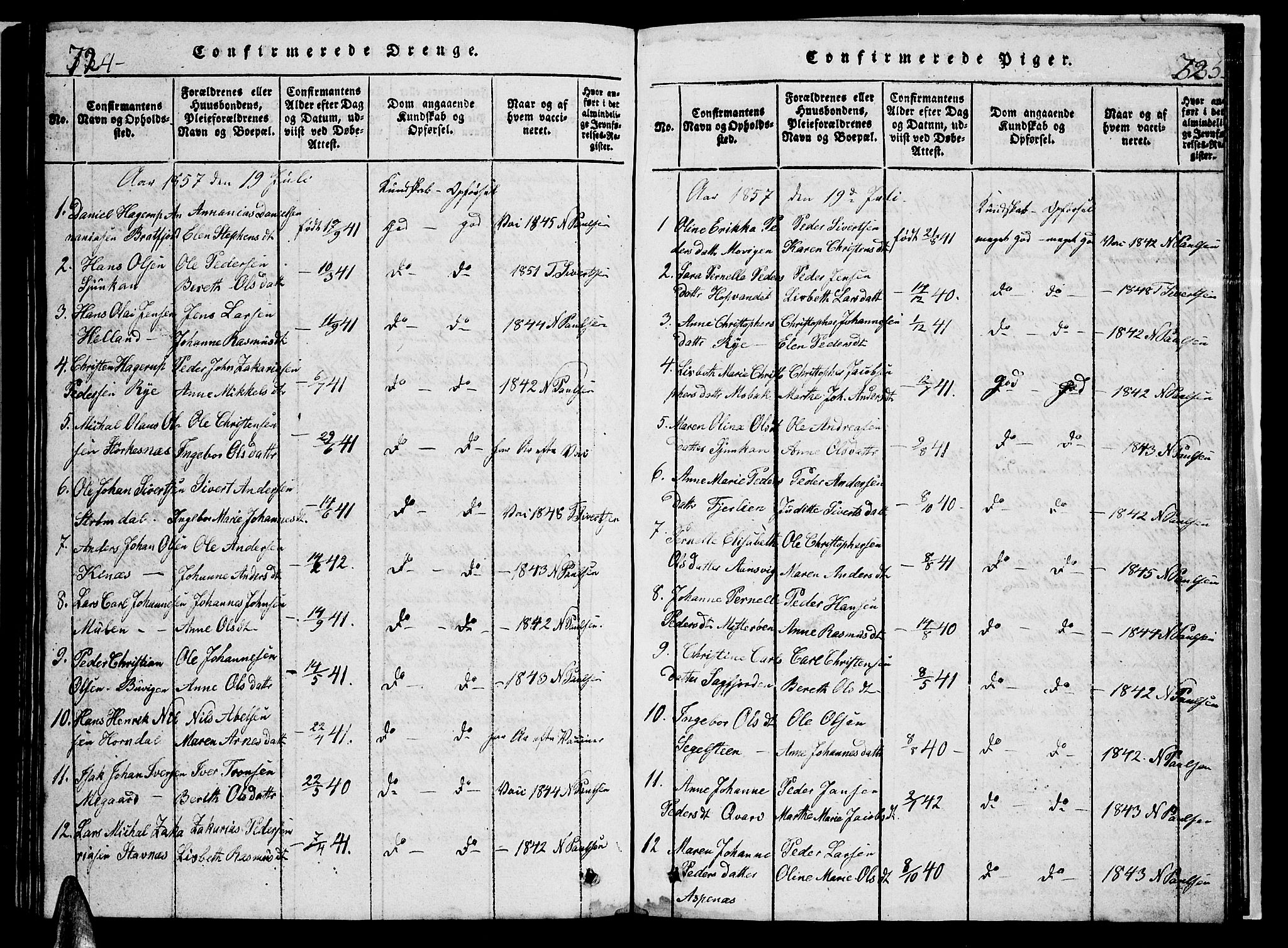 Ministerialprotokoller, klokkerbøker og fødselsregistre - Nordland, AV/SAT-A-1459/853/L0773: Klokkerbok nr. 853C01, 1821-1859, s. 724-725