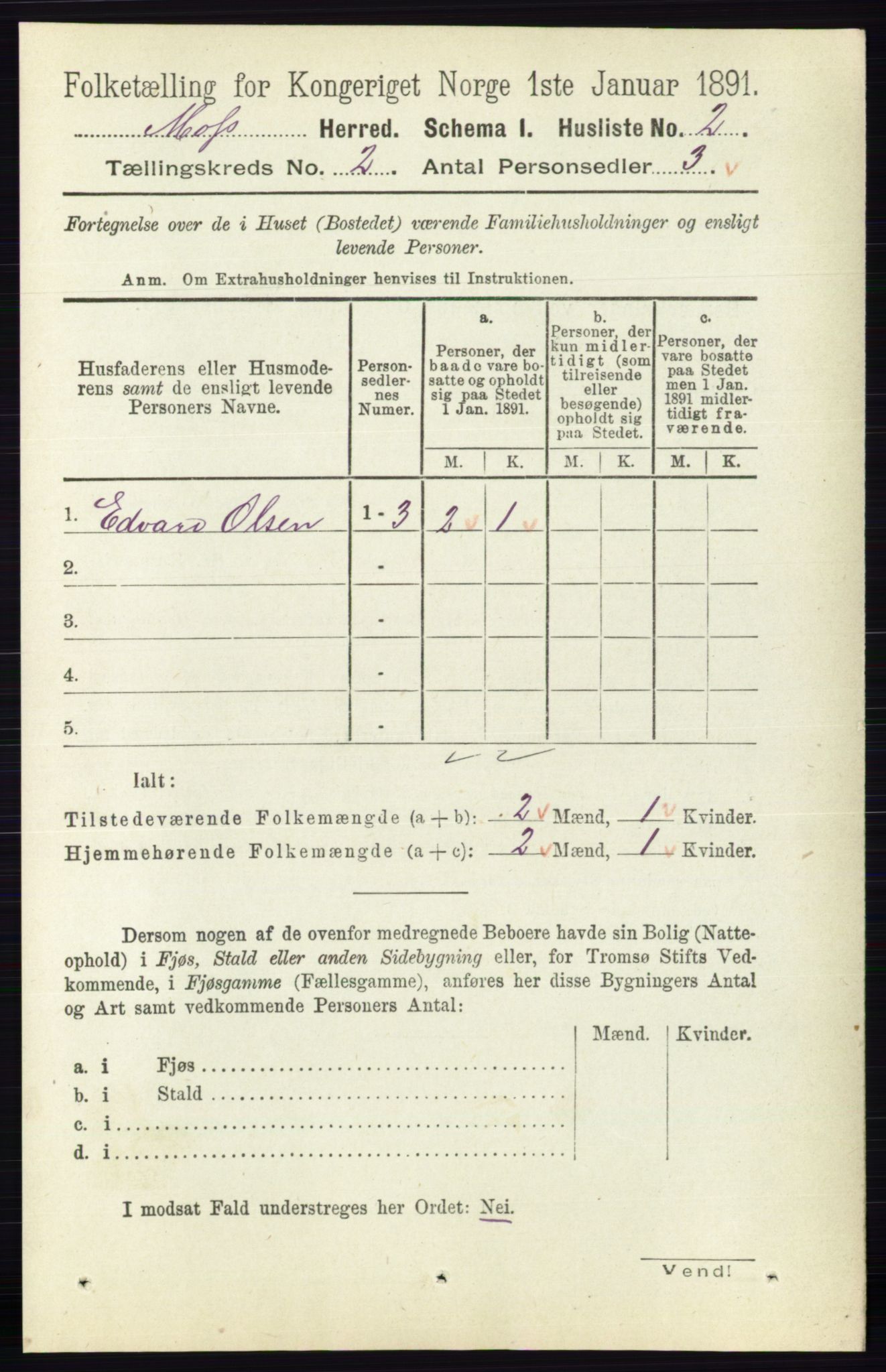 RA, Folketelling 1891 for 0194 Moss herred, 1891, s. 809