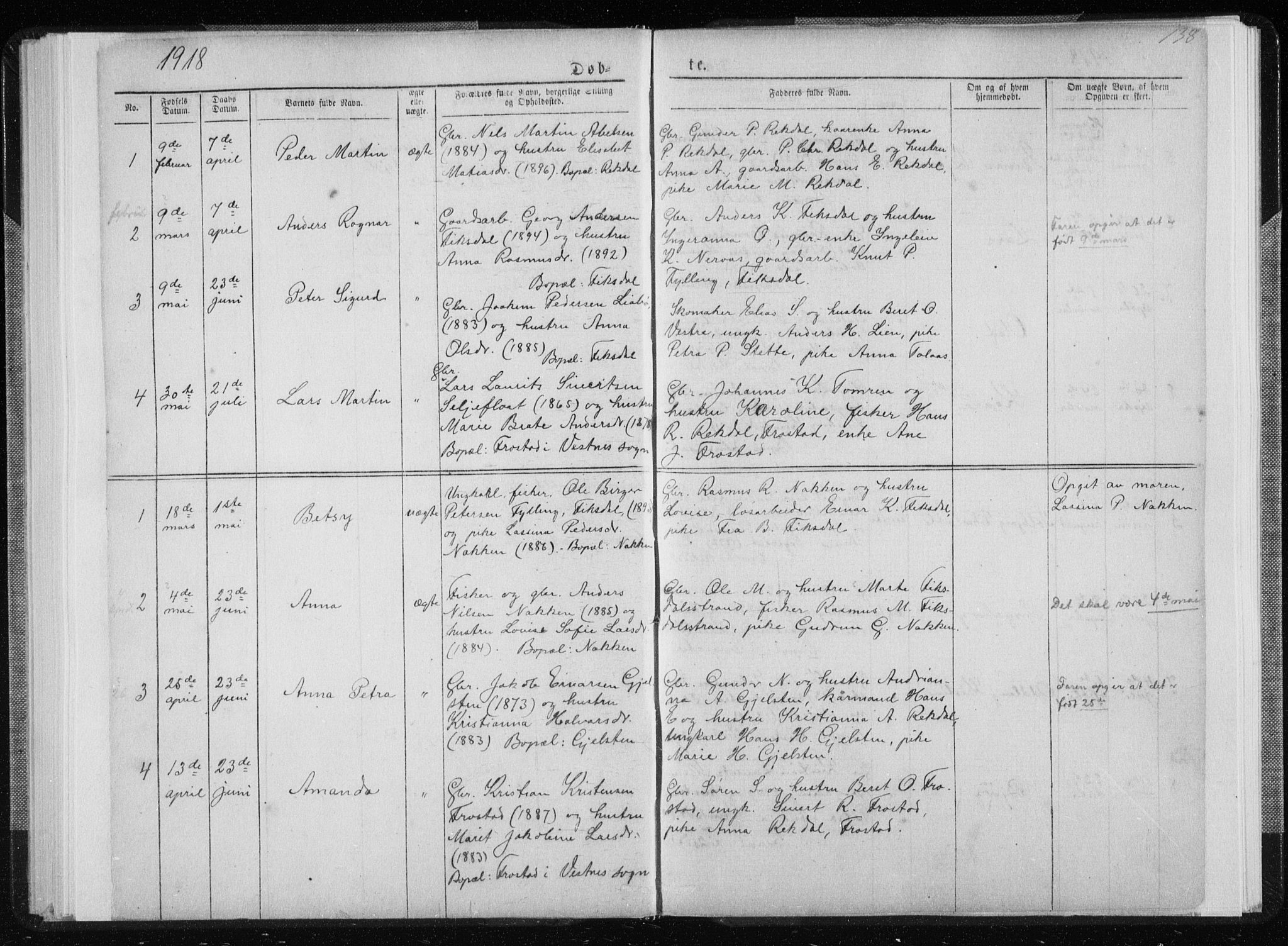 Ministerialprotokoller, klokkerbøker og fødselsregistre - Møre og Romsdal, SAT/A-1454/540/L0541: Klokkerbok nr. 540C01, 1867-1920, s. 138