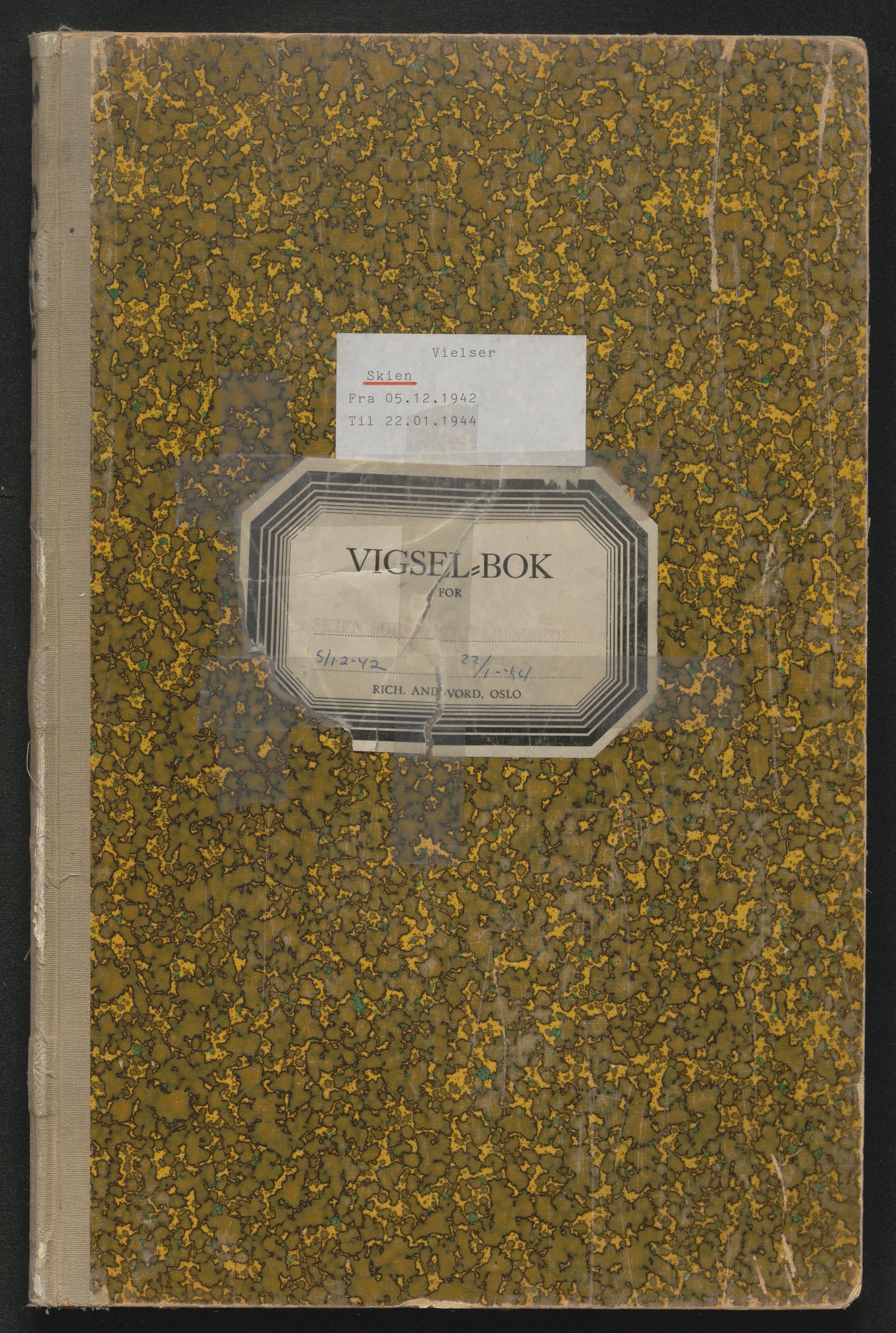 Skien sorenskriveri, AV/SAKO-A-225/L/La/L0001: Vigselsprotokoll, 1920-1947