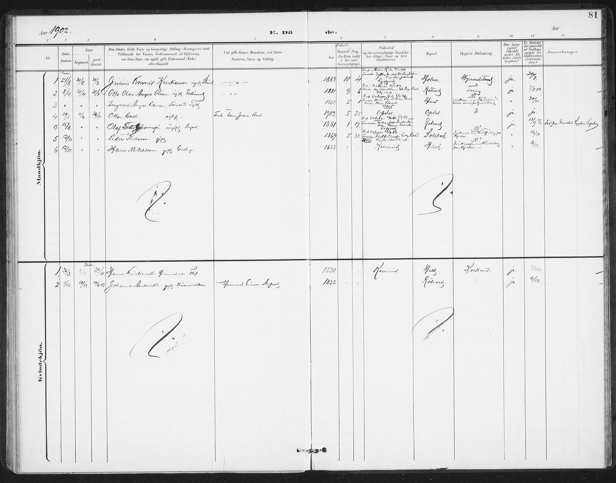 Ministerialprotokoller, klokkerbøker og fødselsregistre - Nordland, SAT/A-1459/811/L0167: Ministerialbok nr. 811A04, 1899-1913, s. 81