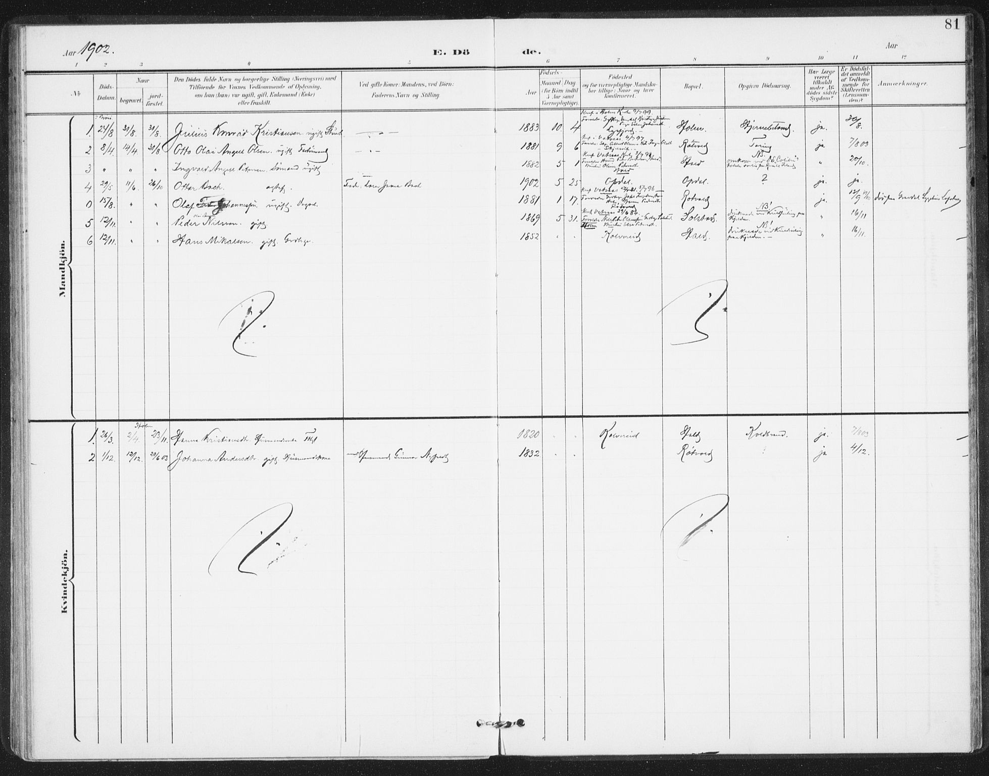 Ministerialprotokoller, klokkerbøker og fødselsregistre - Nordland, AV/SAT-A-1459/811/L0167: Ministerialbok nr. 811A04, 1899-1913, s. 81