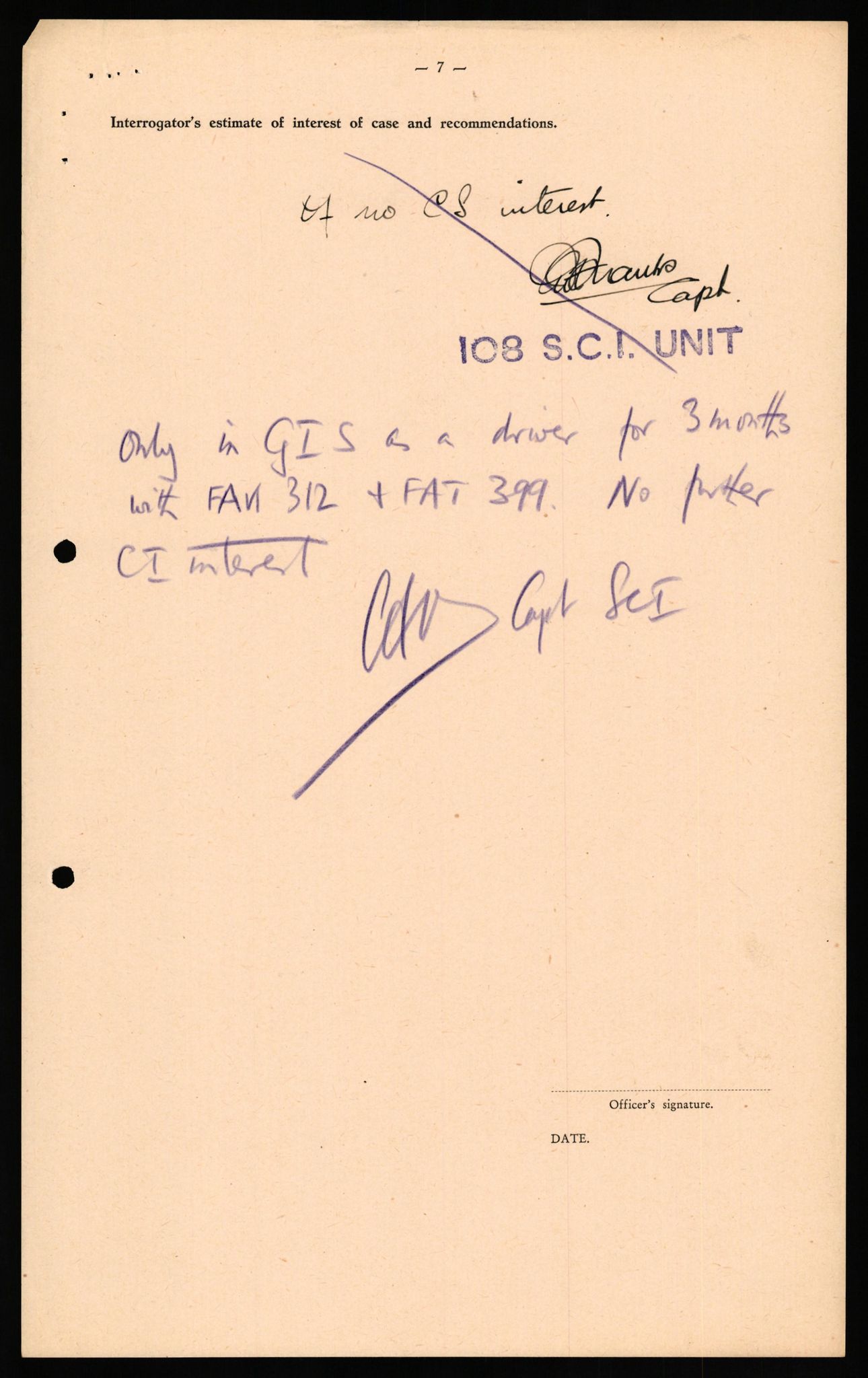 Forsvaret, Forsvarets overkommando II, AV/RA-RAFA-3915/D/Db/L0034: CI Questionaires. Tyske okkupasjonsstyrker i Norge. Tyskere., 1945-1946, s. 268