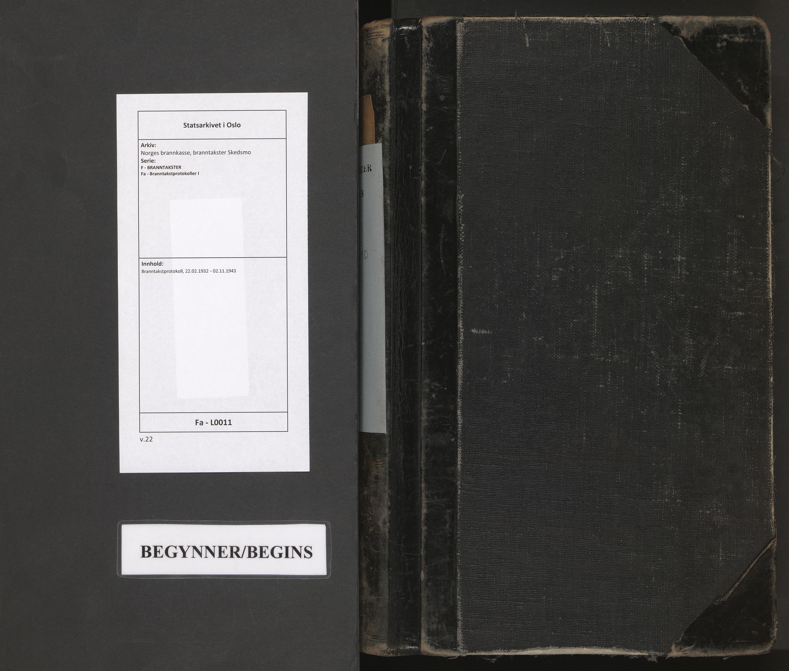 Norges brannkasse, branntakster Skedsmo, SAO/A-11396/F/Fa/L0011: Branntakstprotokoll, 1932-1943