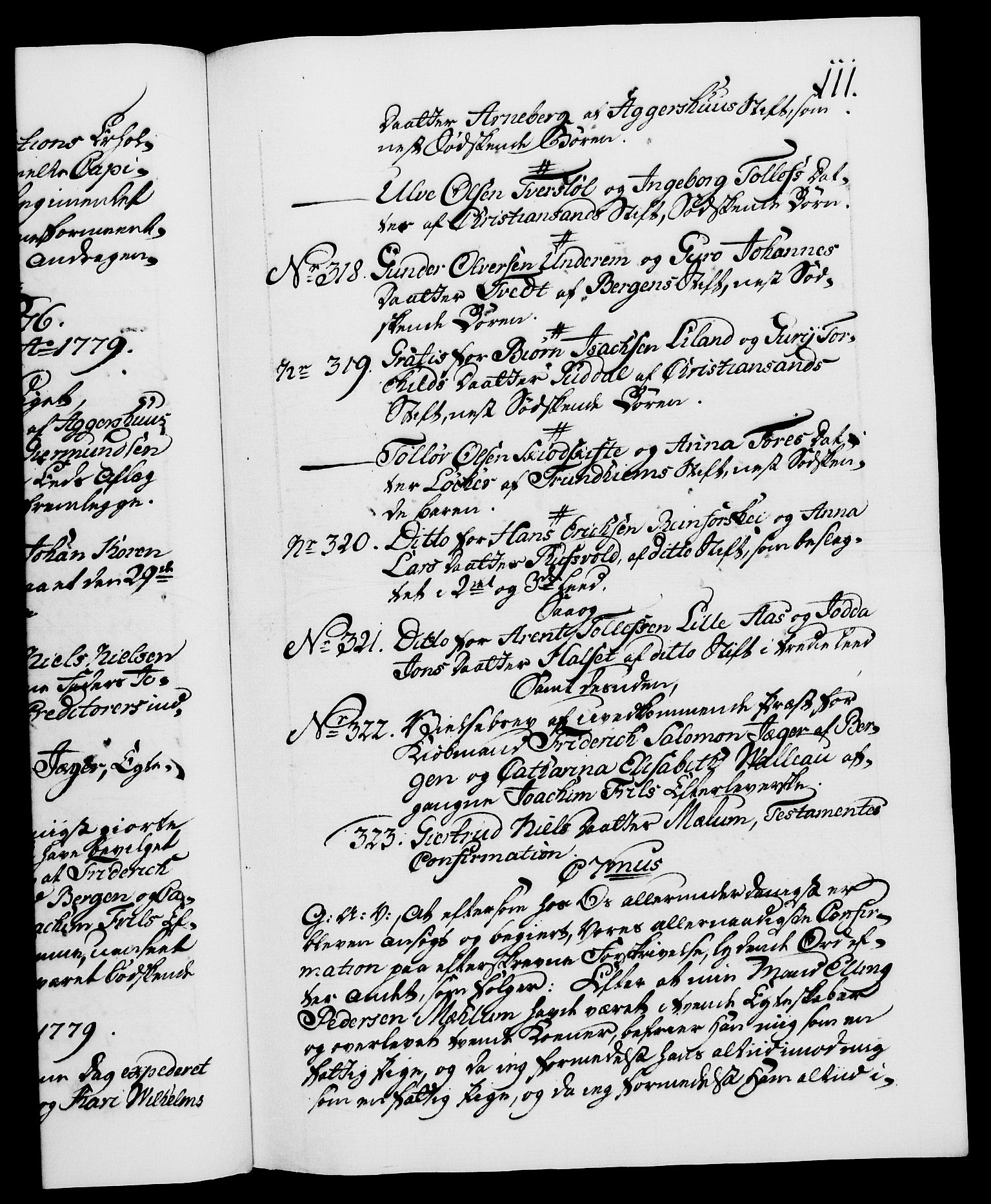 Danske Kanselli 1572-1799, AV/RA-EA-3023/F/Fc/Fca/Fcaa/L0048: Norske registre, 1779-1781, s. 111a