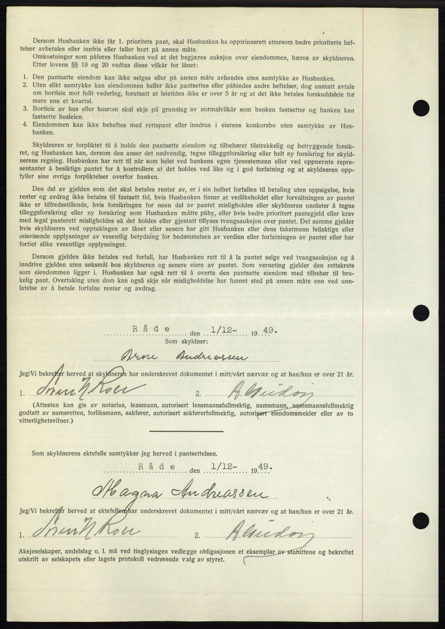 Moss sorenskriveri, SAO/A-10168: Pantebok nr. B23, 1949-1950, Dagboknr: 3730/1949