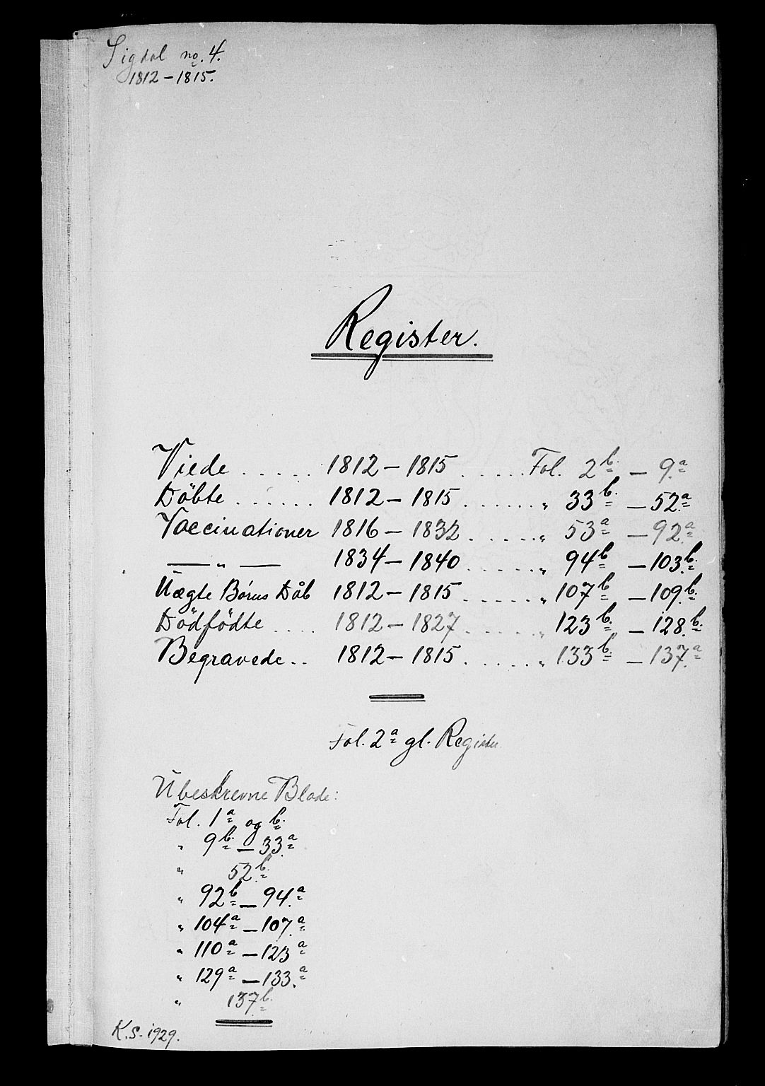 Sigdal kirkebøker, SAKO/A-245/F/Fa/L0004: Ministerialbok nr. I 4, 1812-1815