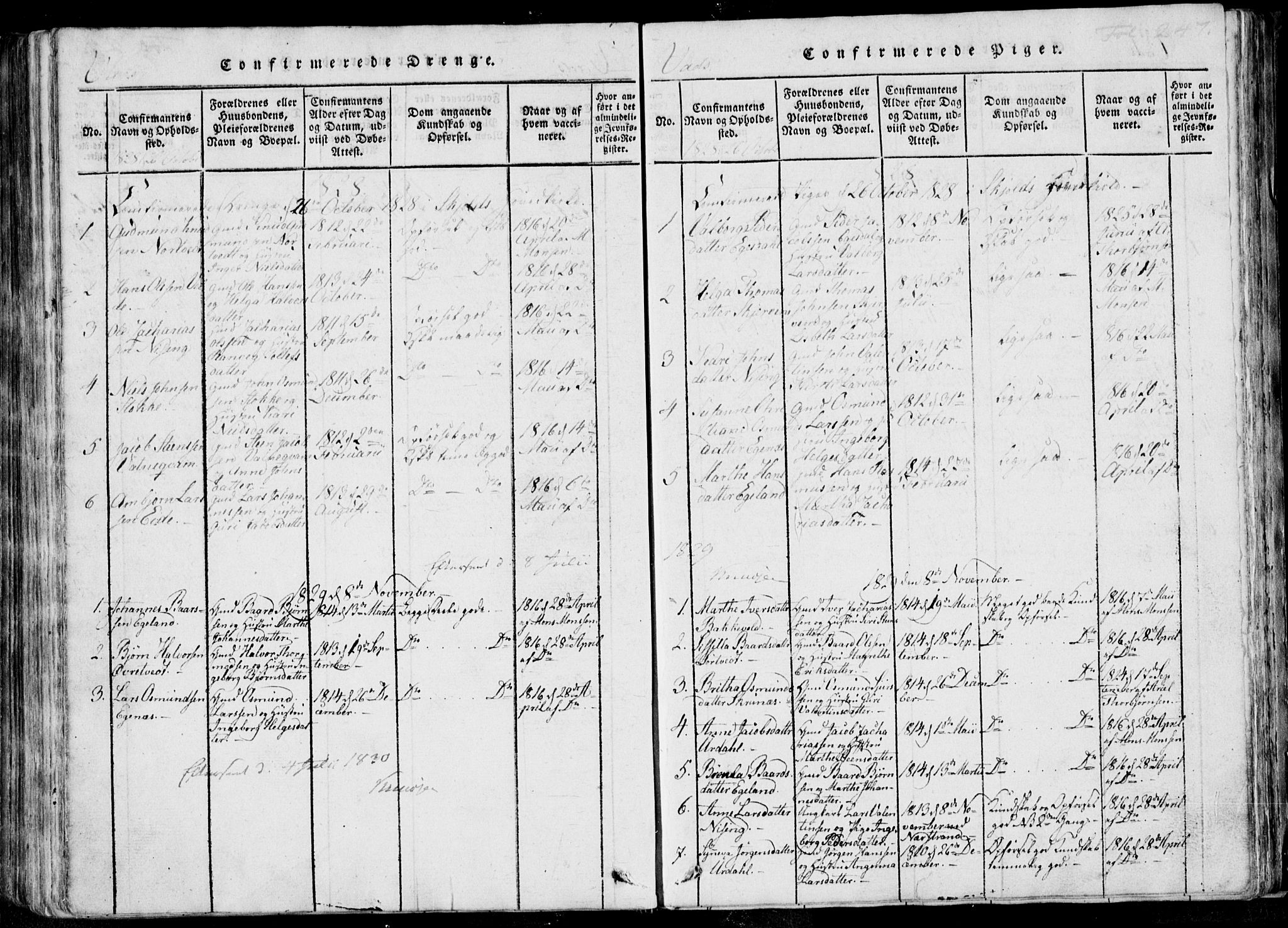Skjold sokneprestkontor, SAST/A-101847/H/Ha/Haa/L0004: Ministerialbok nr. A 4 /2, 1815-1830, s. 247