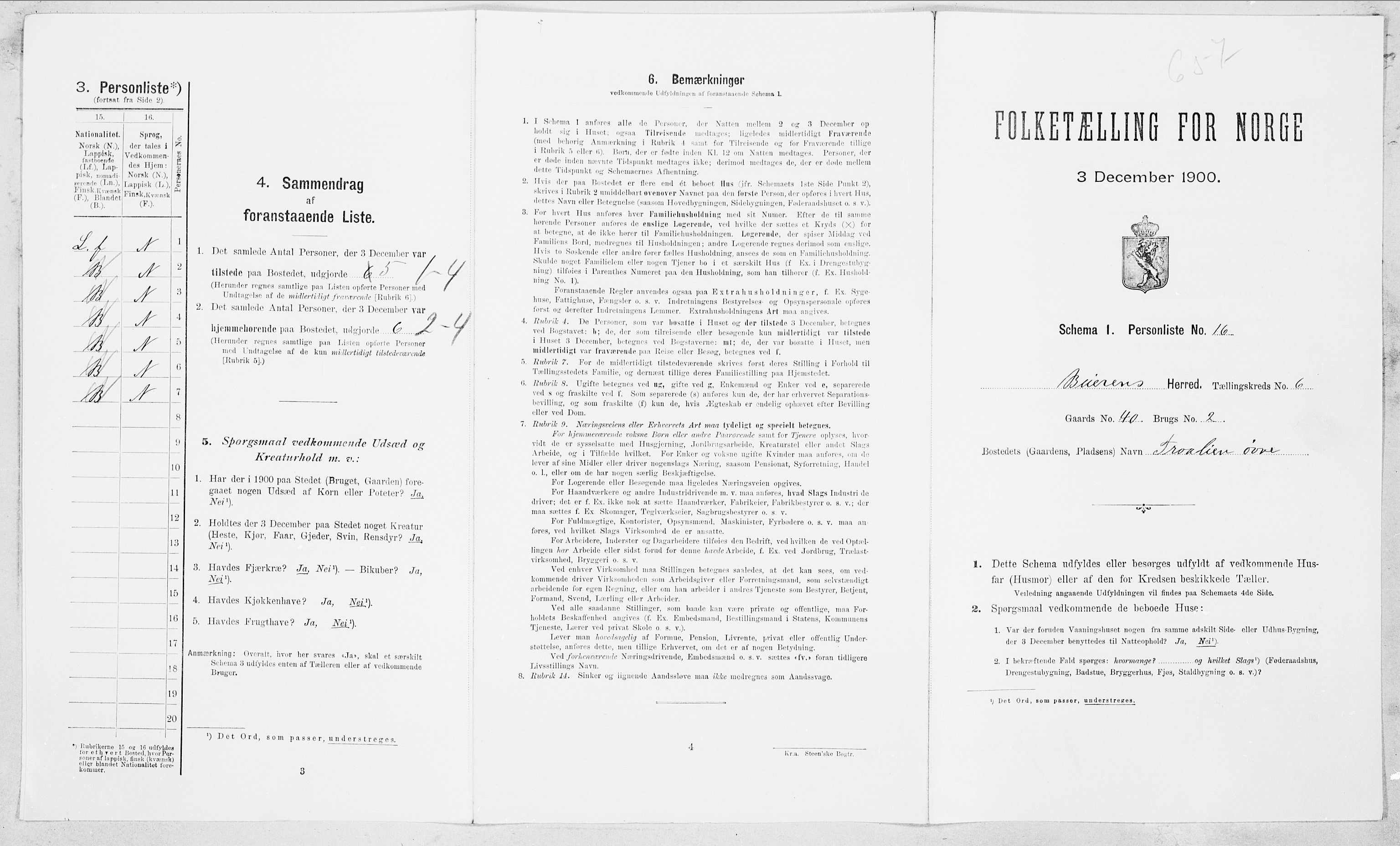 SAT, Folketelling 1900 for 1839 Beiarn herred, 1900, s. 466