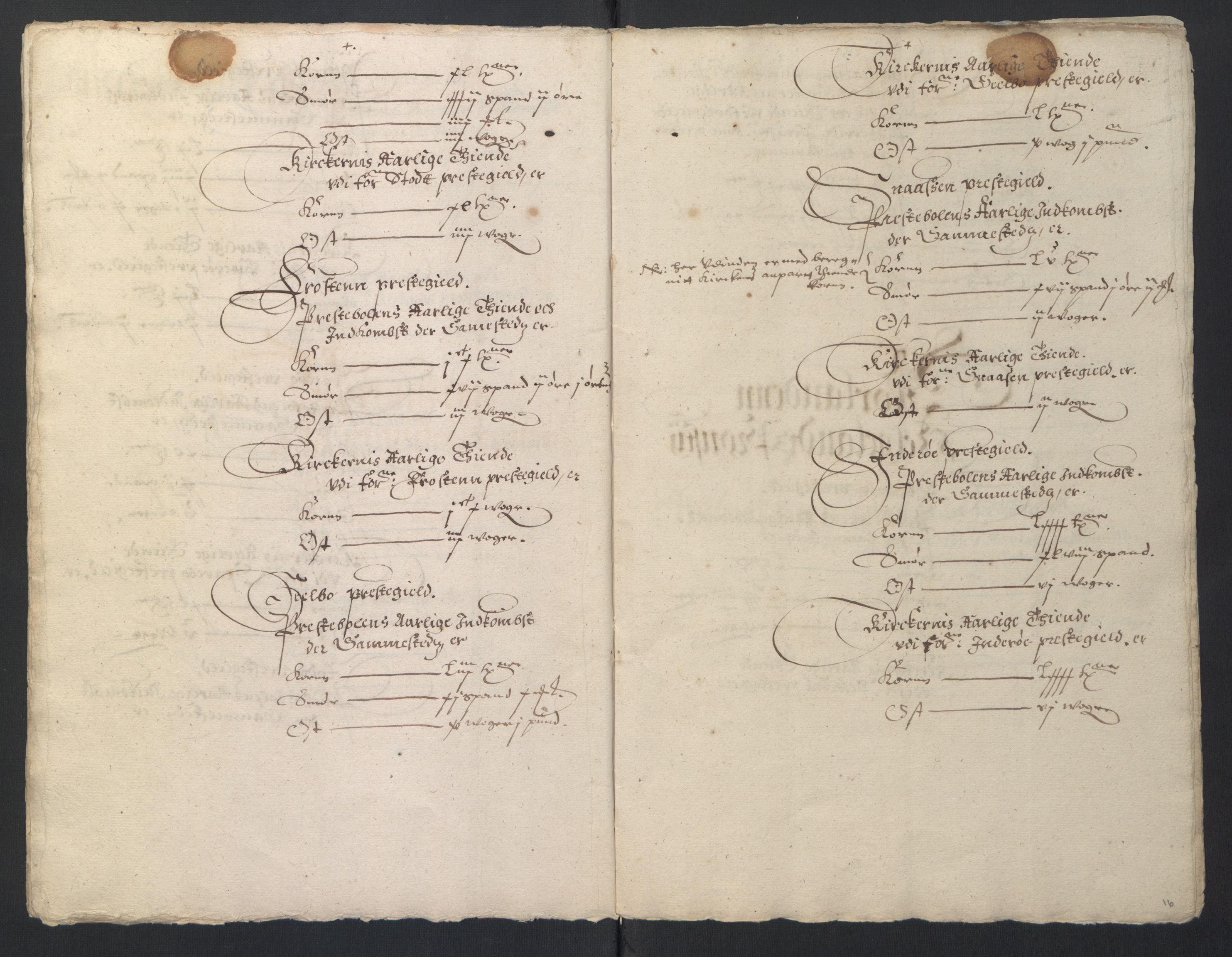 Stattholderembetet 1572-1771, AV/RA-EA-2870/Ek/L0016/0001: Jordebøker til utlikning av rosstjeneste 1624-1626: / Kirke- og prestebolsinntekter i Trondheim bispedømme og Jemtland, 1625-1626, s. 18