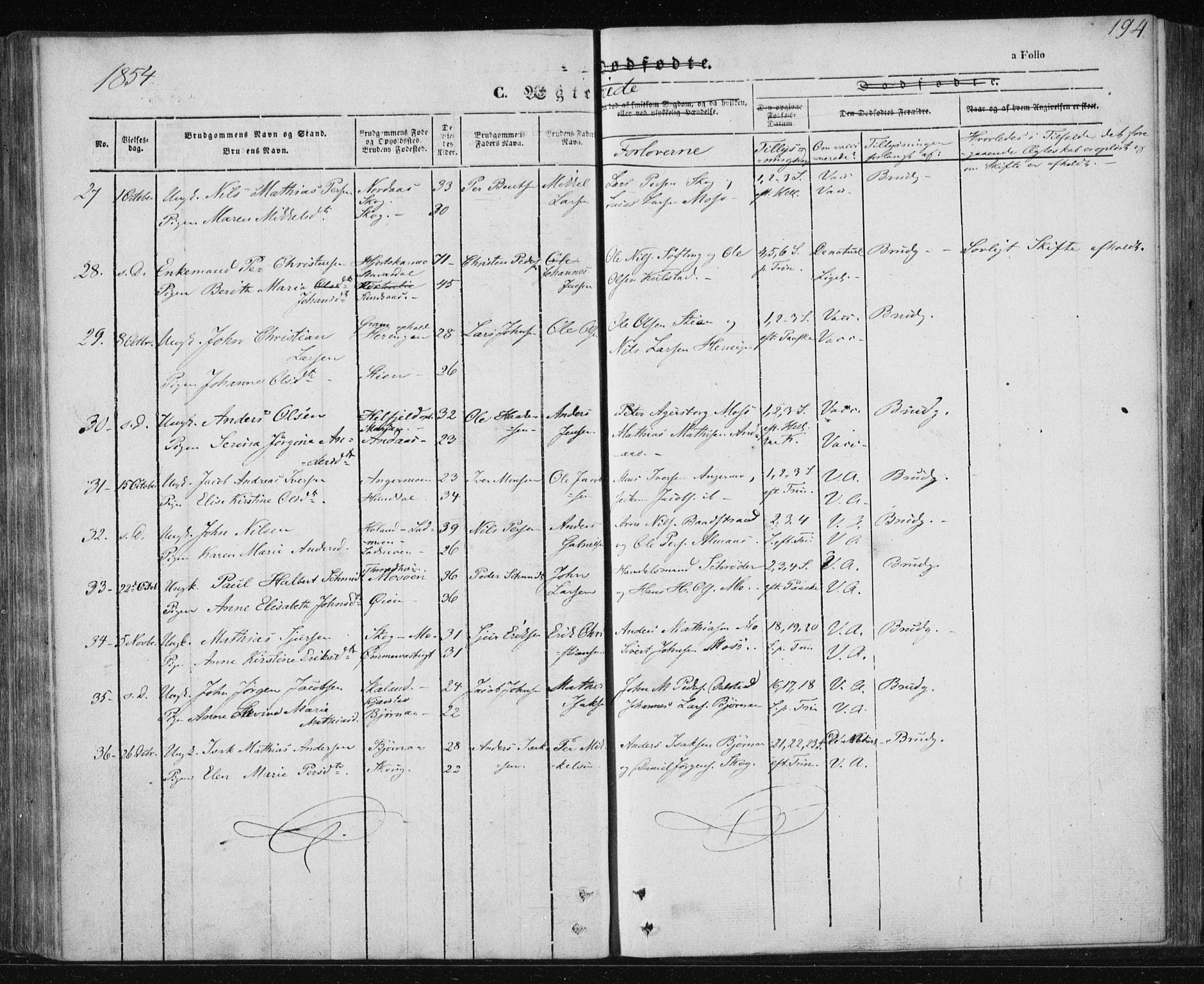 Ministerialprotokoller, klokkerbøker og fødselsregistre - Nordland, AV/SAT-A-1459/820/L0291: Ministerialbok nr. 820A12, 1846-1854, s. 194