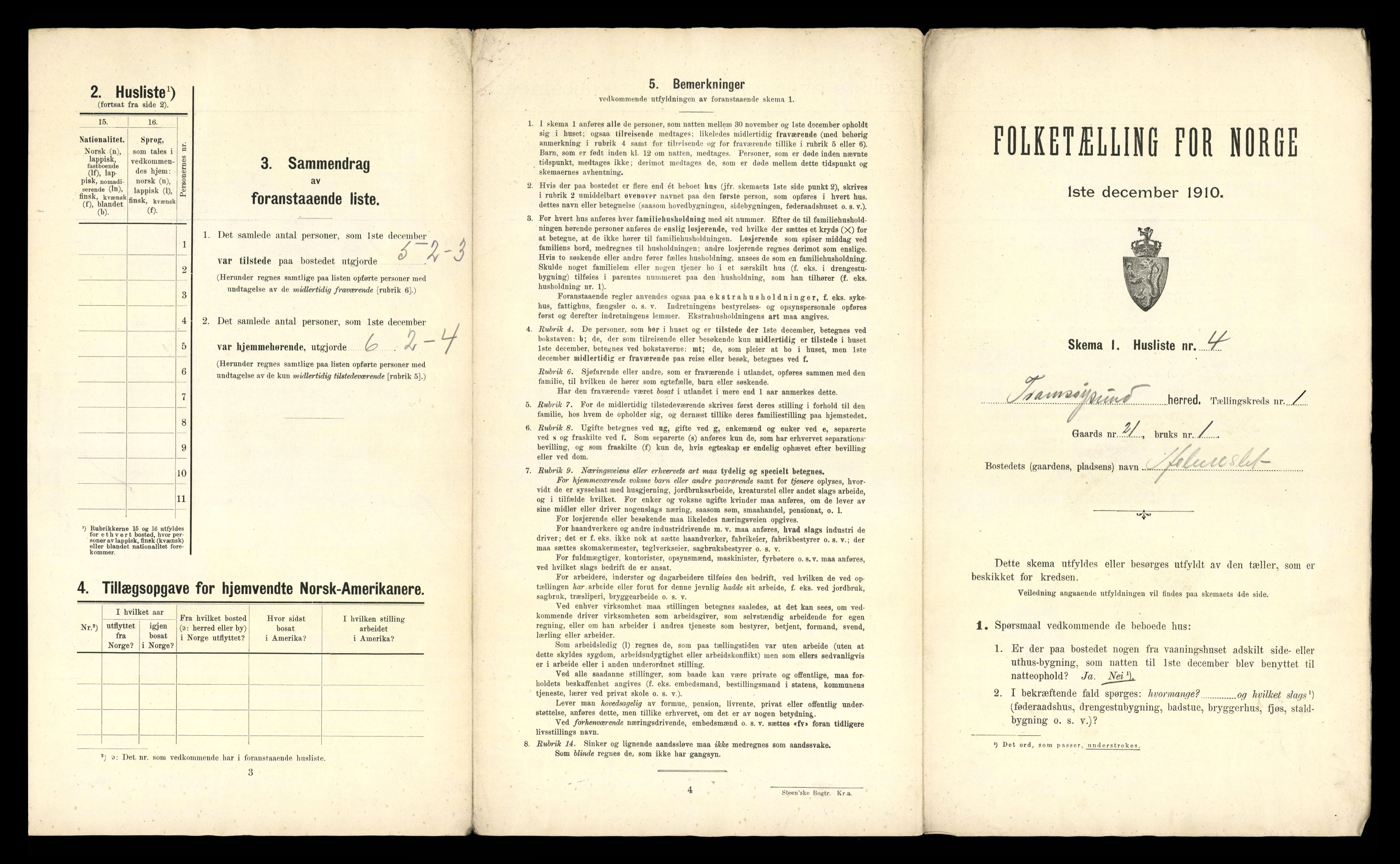 RA, Folketelling 1910 for 1934 Tromsøysund herred, 1910, s. 49