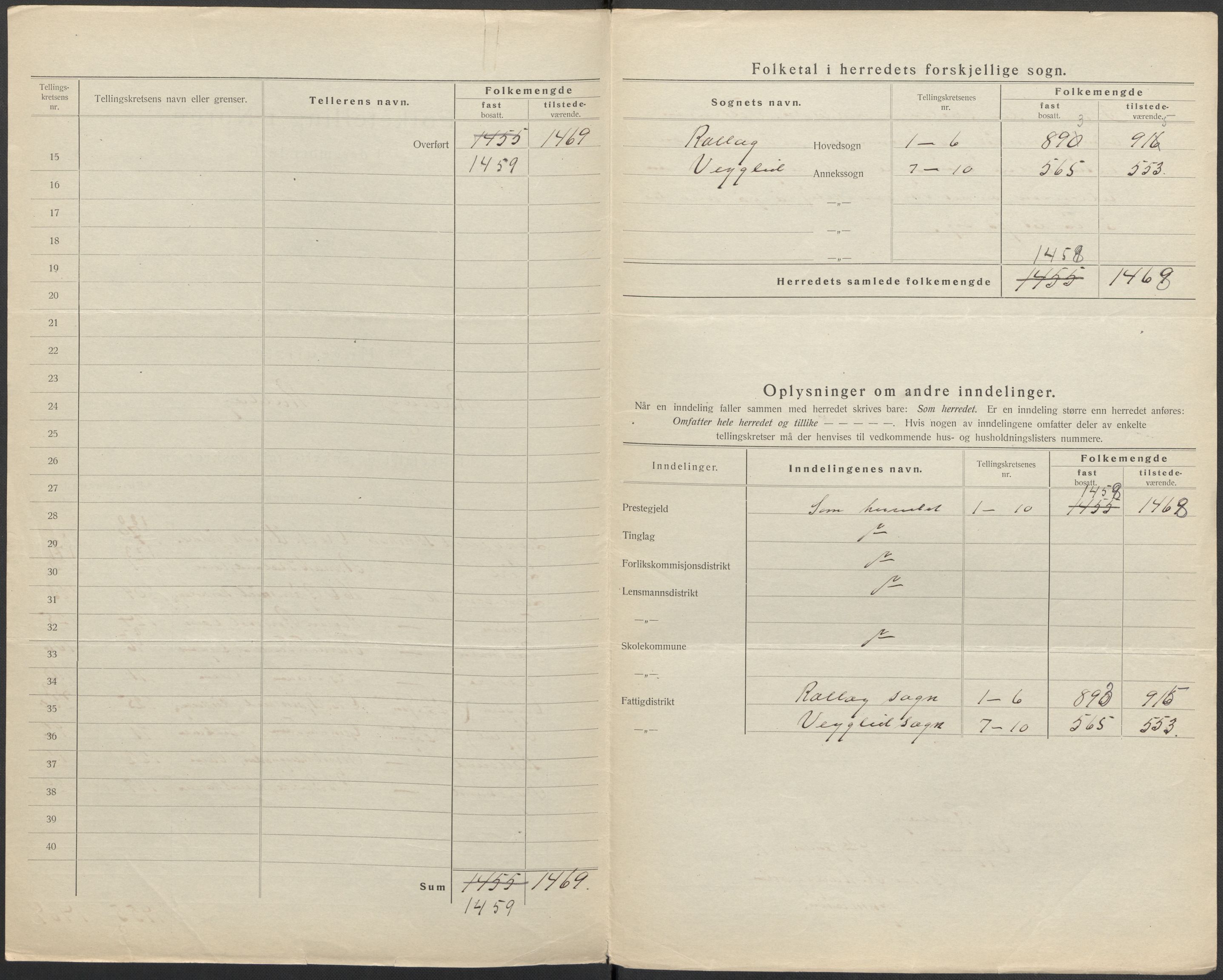 SAKO, Folketelling 1920 for 0632 Rollag herred, 1920, s. 3