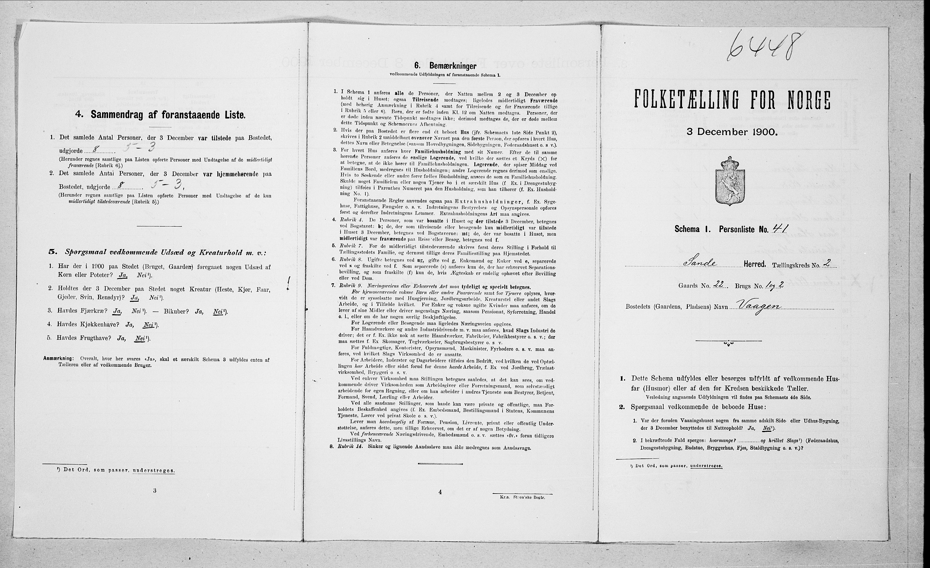 SAT, Folketelling 1900 for 1514 Sande herred, 1900, s. 250