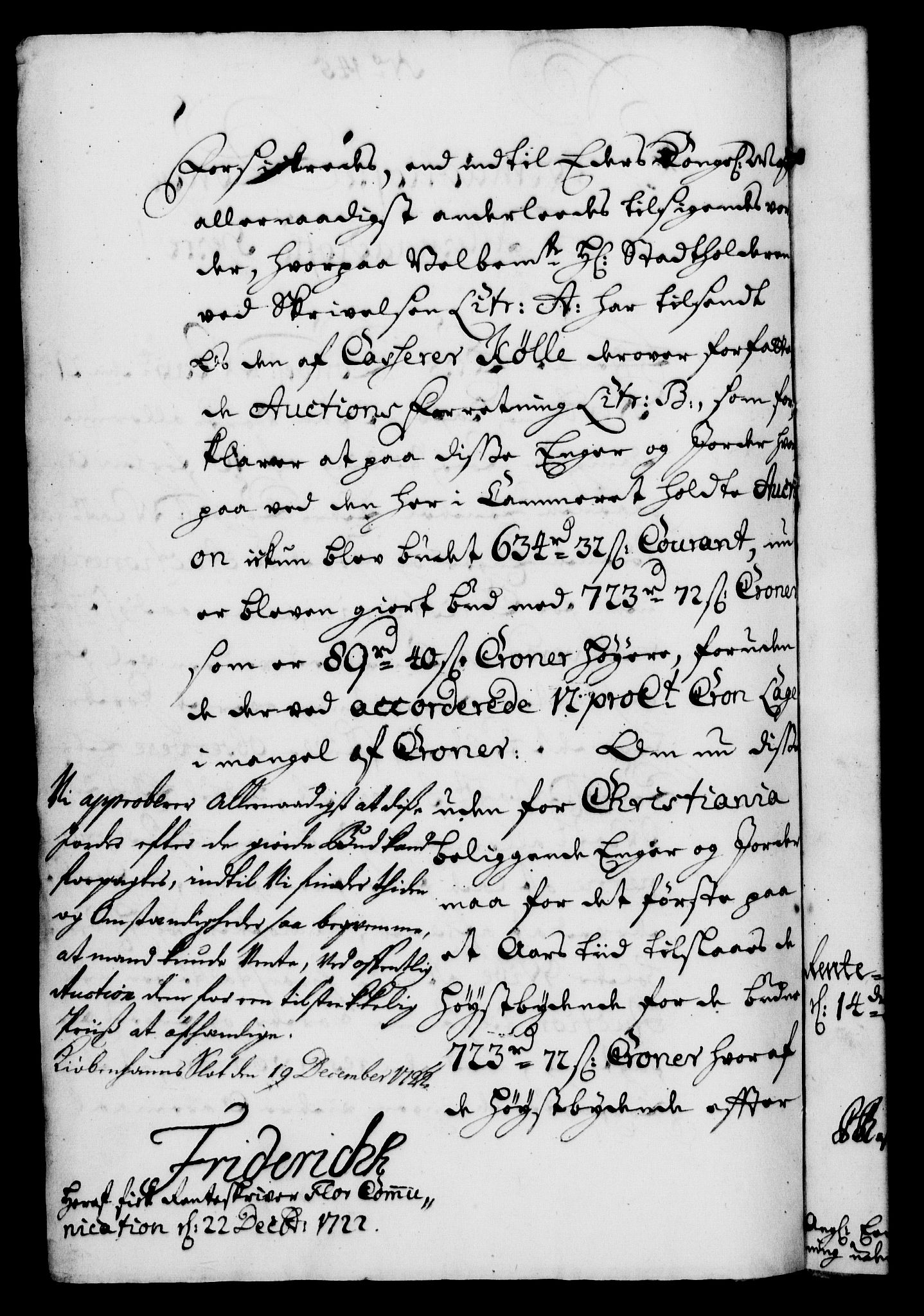 Rentekammeret, Kammerkanselliet, RA/EA-3111/G/Gf/Gfa/L0005: Norsk relasjons- og resolusjonsprotokoll (merket RK 52.5), 1722, s. 801