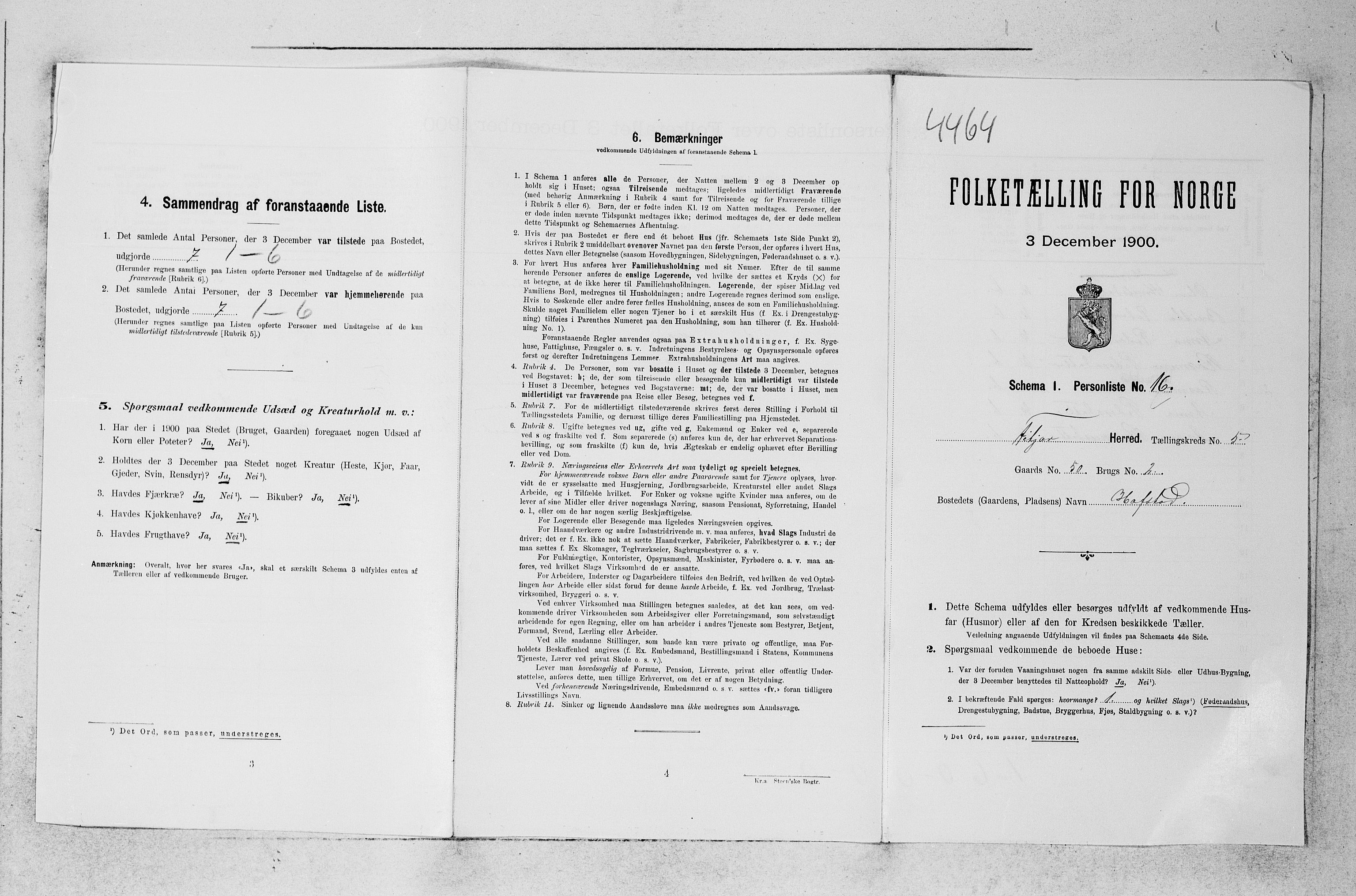 SAB, Folketelling 1900 for 1222 Fitjar herred, 1900, s. 501