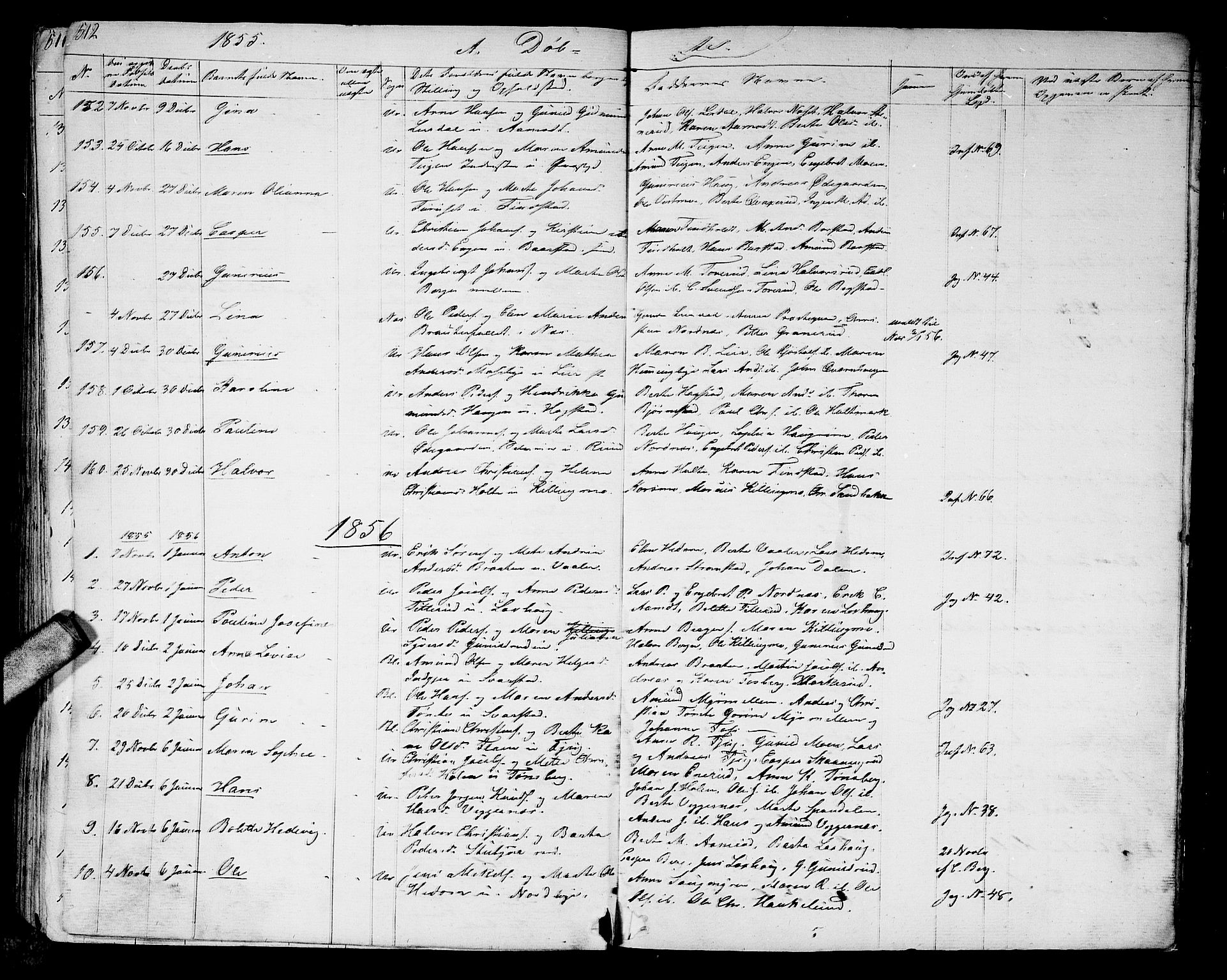 Aurskog prestekontor Kirkebøker, AV/SAO-A-10304a/G/Ga/L0002: Klokkerbok nr. I 2, 1829-1857, s. 512
