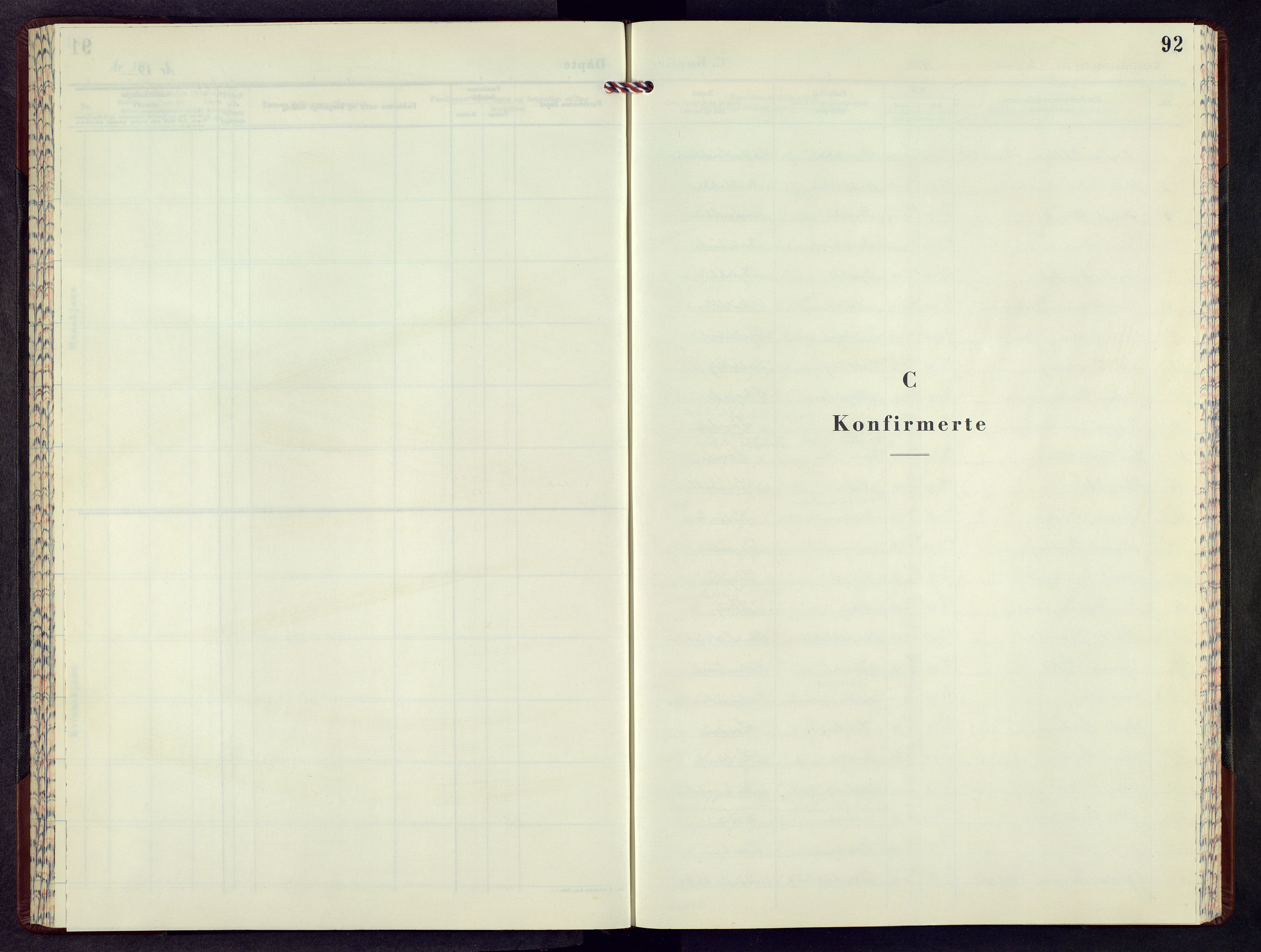 Sør-Fron prestekontor, SAH/PREST-010/H/Ha/Hab/L0008: Klokkerbok nr. 8, 1963-1966, s. 92