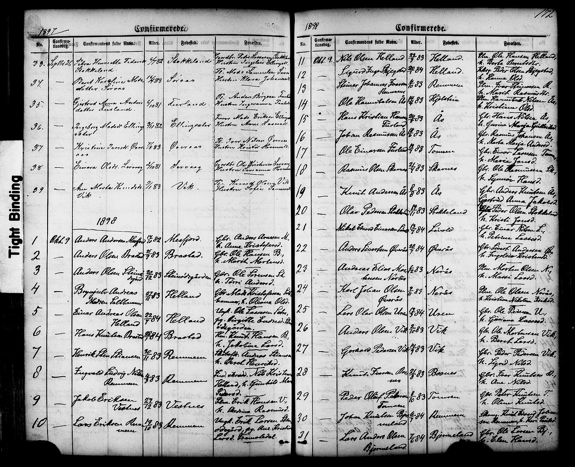 Ministerialprotokoller, klokkerbøker og fødselsregistre - Møre og Romsdal, AV/SAT-A-1454/539/L0536: Klokkerbok nr. 539C02, 1867-1913, s. 172