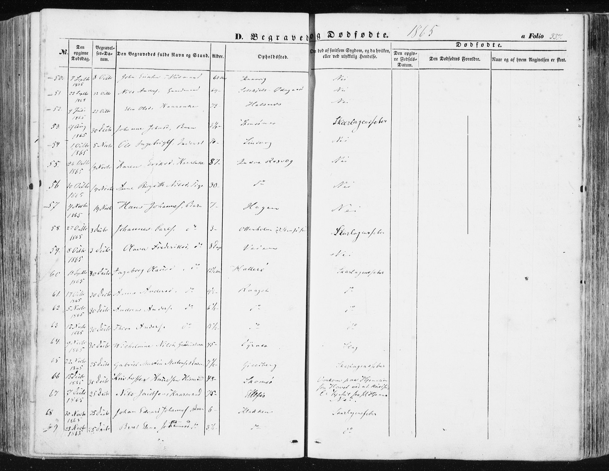 Ministerialprotokoller, klokkerbøker og fødselsregistre - Møre og Romsdal, AV/SAT-A-1454/581/L0937: Ministerialbok nr. 581A05, 1853-1872, s. 337