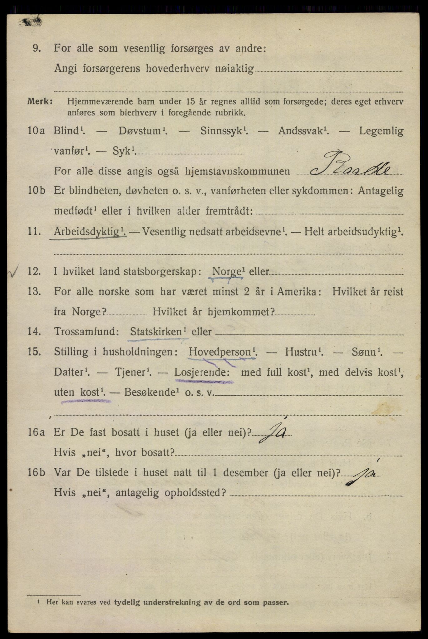 SAO, Folketelling 1920 for 0301 Kristiania kjøpstad, 1920, s. 519148