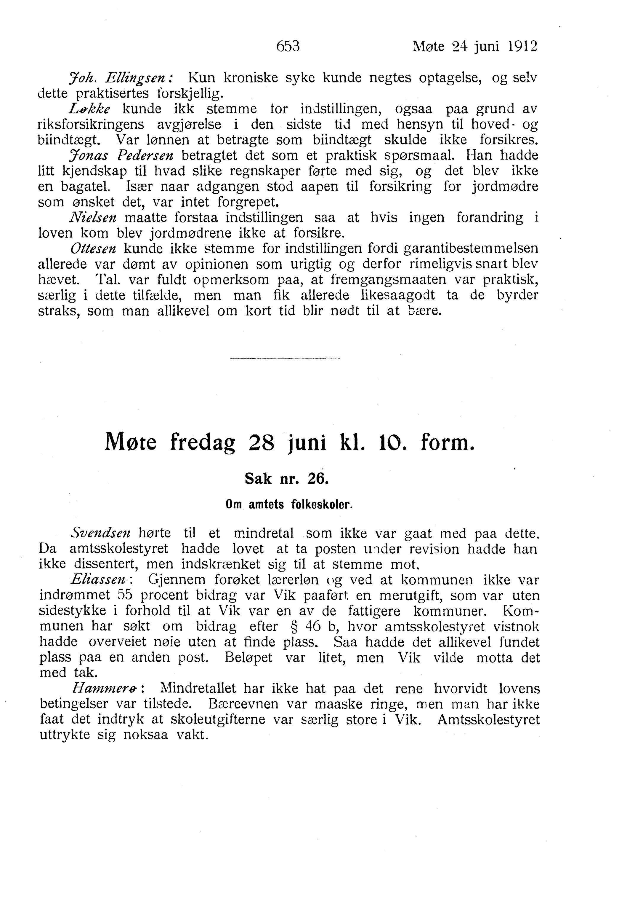 Nordland Fylkeskommune. Fylkestinget, AIN/NFK-17/176/A/Ac/L0035: Fylkestingsforhandlinger 1912, 1912