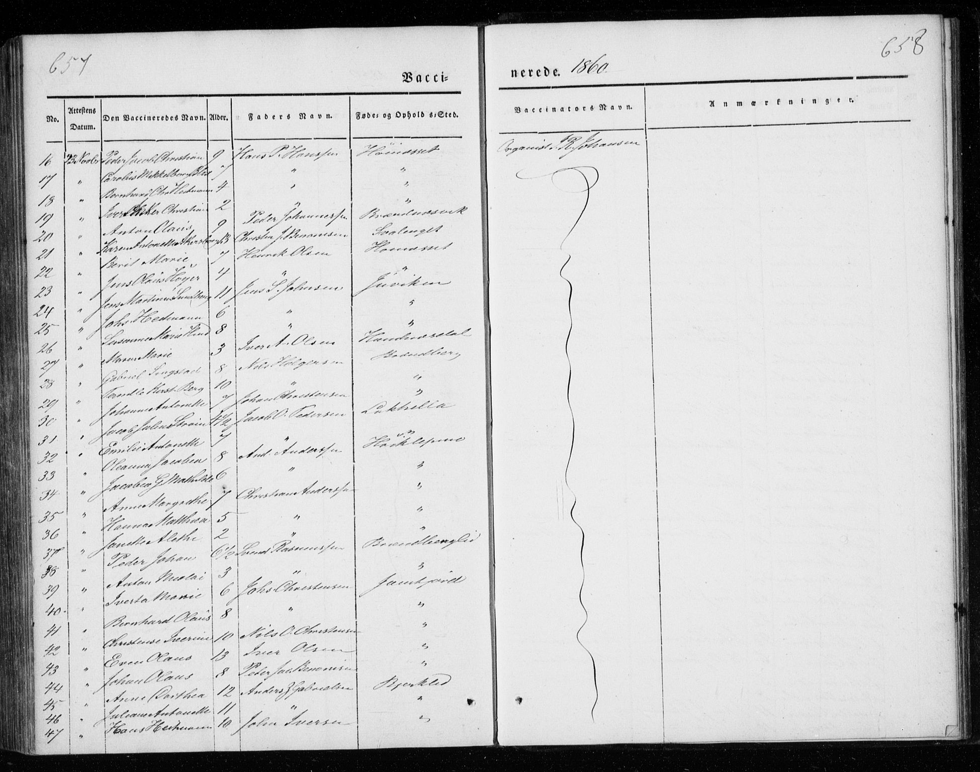 Ministerialprotokoller, klokkerbøker og fødselsregistre - Nordland, SAT/A-1459/825/L0355: Ministerialbok nr. 825A09, 1842-1863, s. 657-658