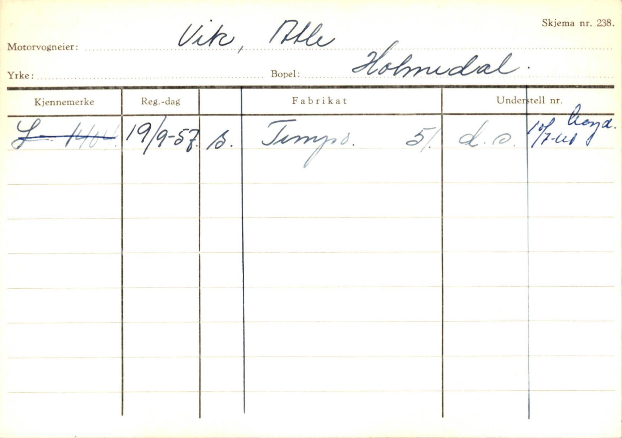 Statens vegvesen, Sogn og Fjordane vegkontor, SAB/A-5301/4/F/L0126: Eigarregister Fjaler M-Å. Leikanger A-Å, 1945-1975, s. 584