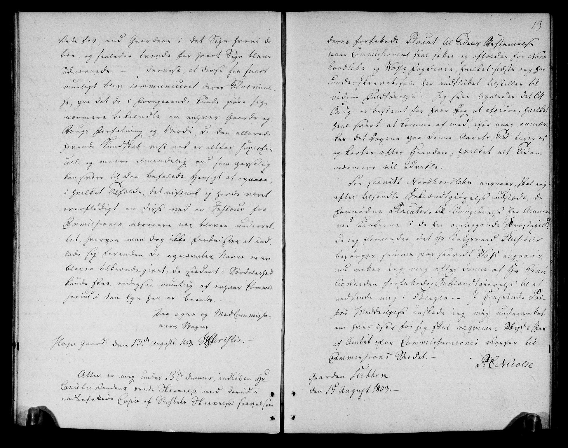 Rentekammeret inntil 1814, Realistisk ordnet avdeling, AV/RA-EA-4070/N/Ne/Nea/L0110: Nordhordland og Voss fogderi. Deliberasjonsprotokoll, 1803, s. 15