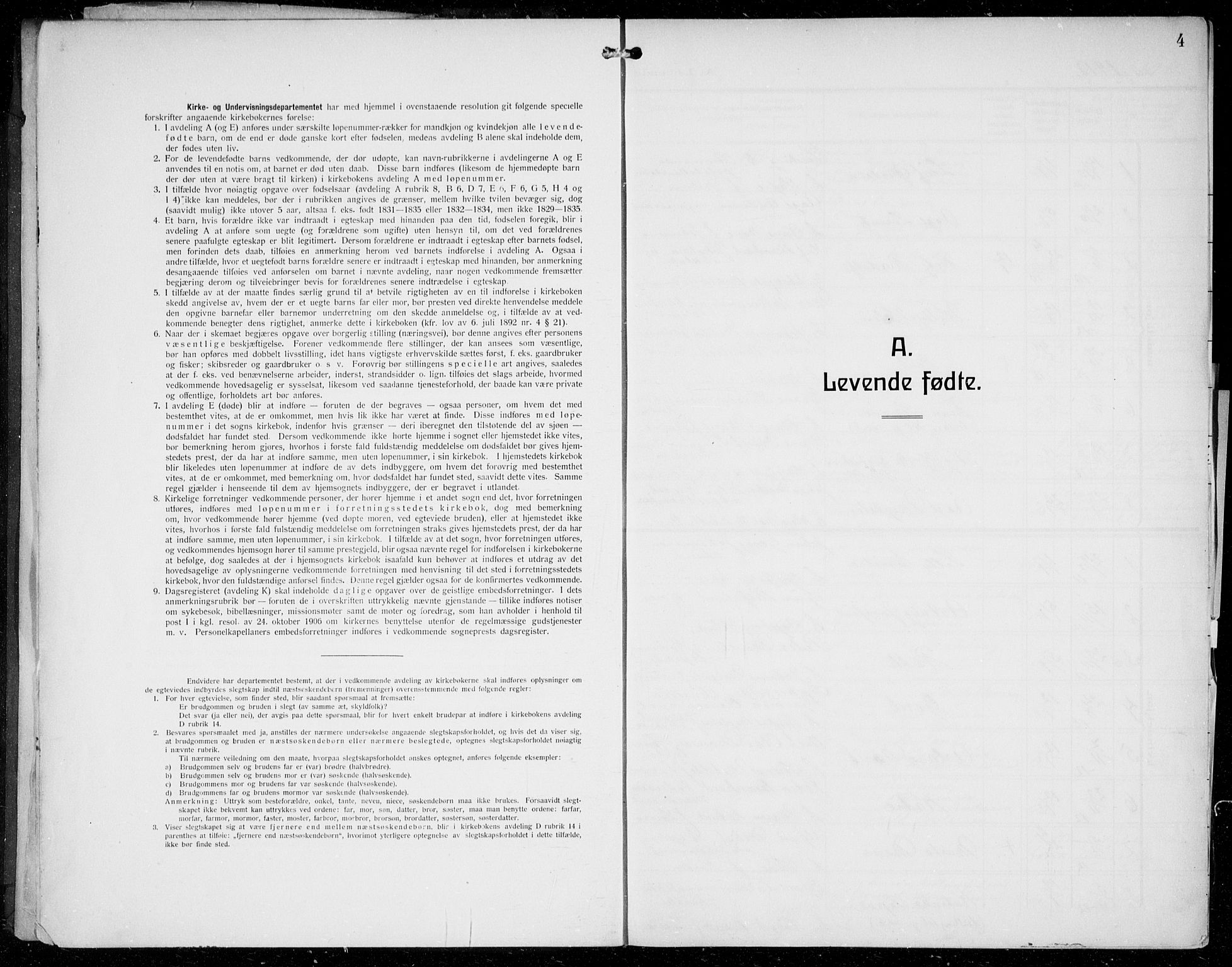 Johanneskirken sokneprestembete, SAB/A-76001/H/Hab: Klokkerbok nr. A 3, 1913-1934, s. 4