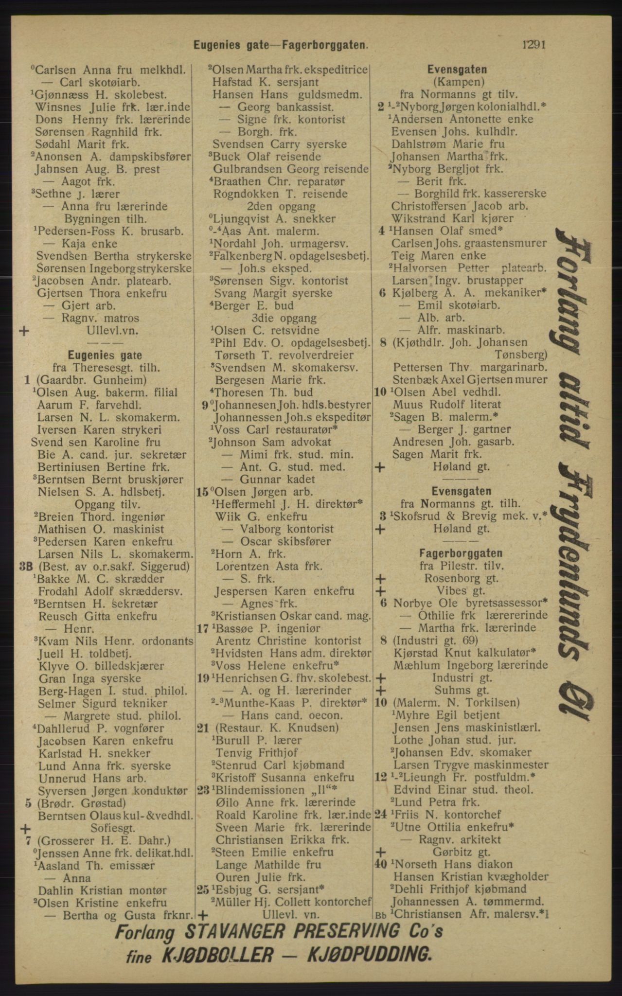 Kristiania/Oslo adressebok, PUBL/-, 1913, s. 1247