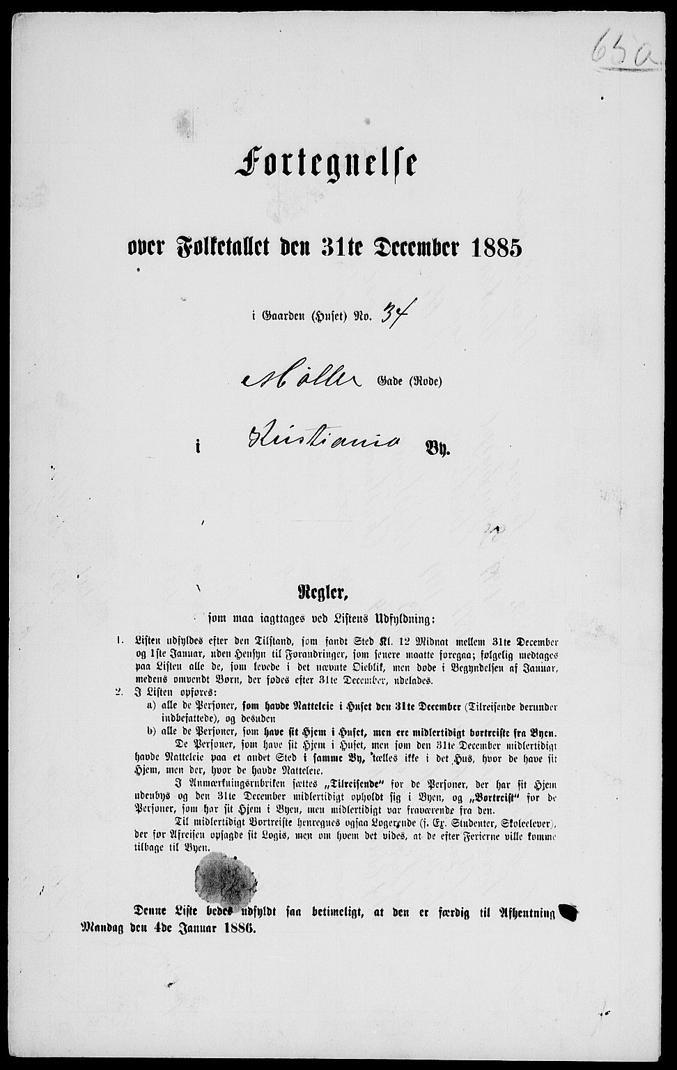 RA, Folketelling 1885 for 0301 Kristiania kjøpstad, 1885, s. 5797