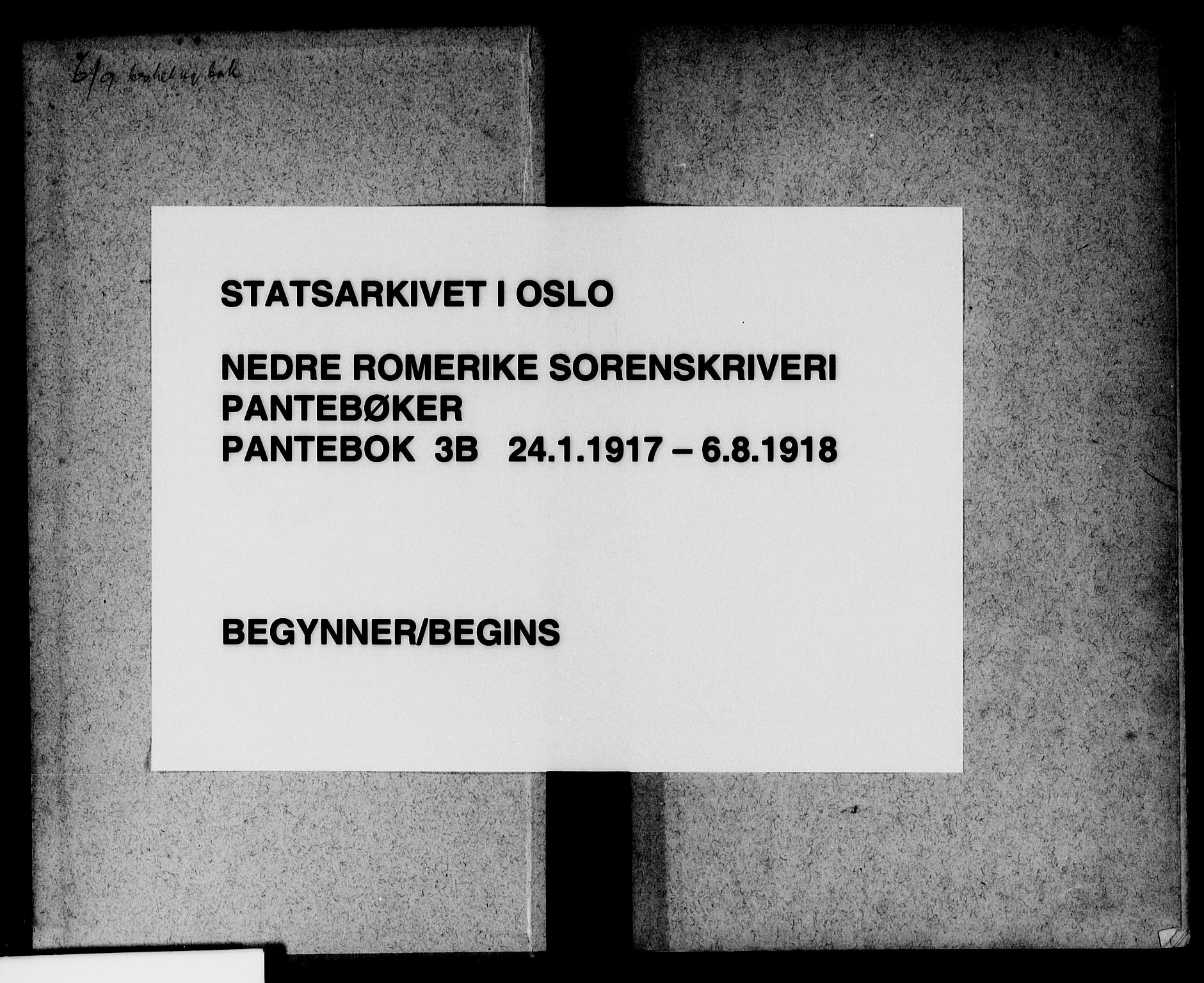 Nedre Romerike sorenskriveri, AV/SAO-A-10469/G/Gb/Gba/L0050: Pantebok nr. 3b, 1917-1918