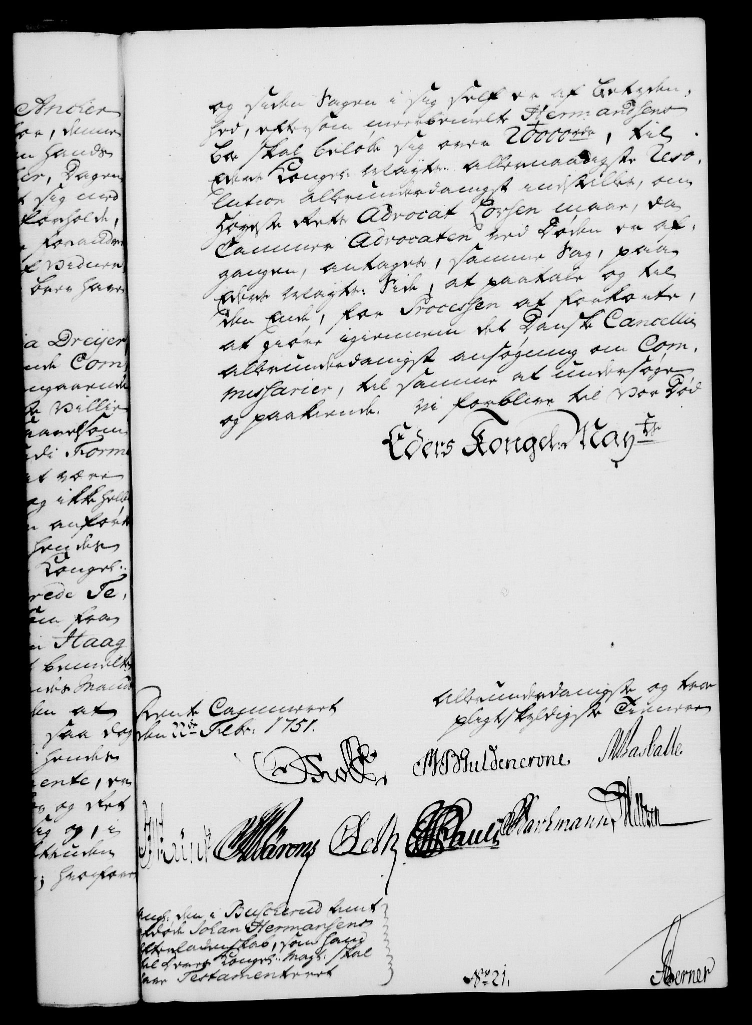Rentekammeret, Kammerkanselliet, RA/EA-3111/G/Gf/Gfa/L0033: Norsk relasjons- og resolusjonsprotokoll (merket RK 52.33), 1751, s. 78
