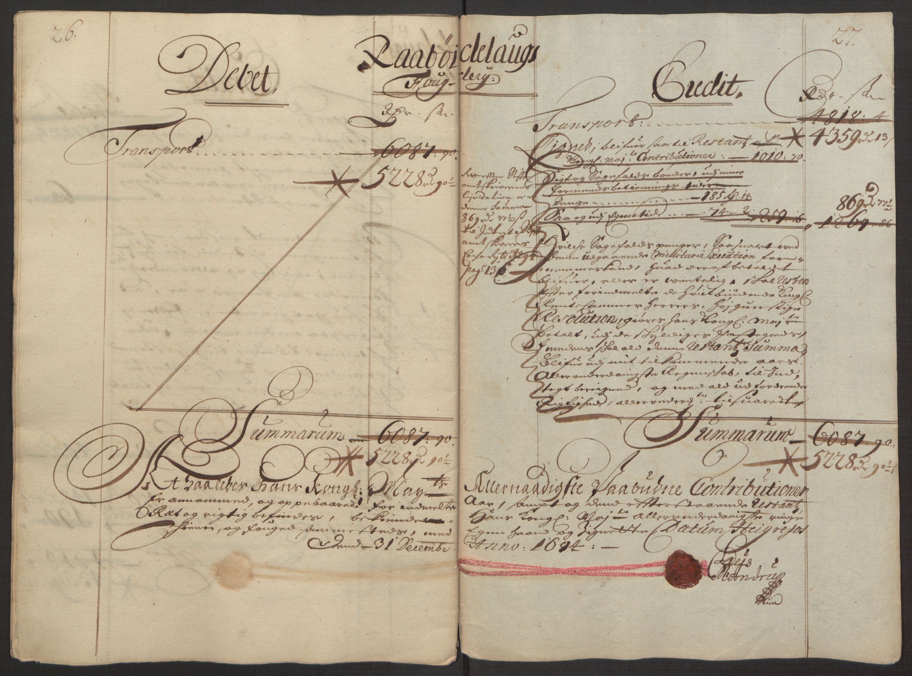 Rentekammeret inntil 1814, Reviderte regnskaper, Fogderegnskap, RA/EA-4092/R40/L2444: Fogderegnskap Råbyggelag, 1693-1696, s. 96