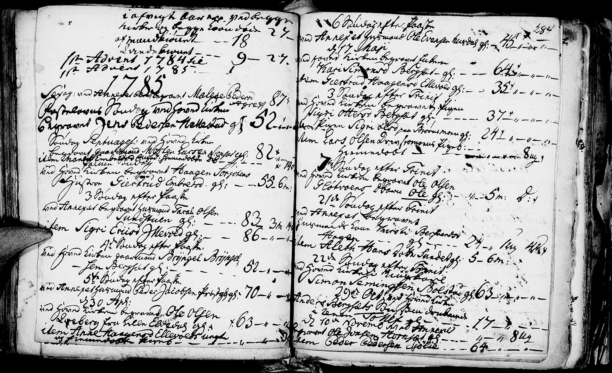 Rendalen prestekontor, AV/SAH-PREST-054/H/Ha/Haa/L0001: Ministerialbok nr. 1, 1733-1787, s. 284