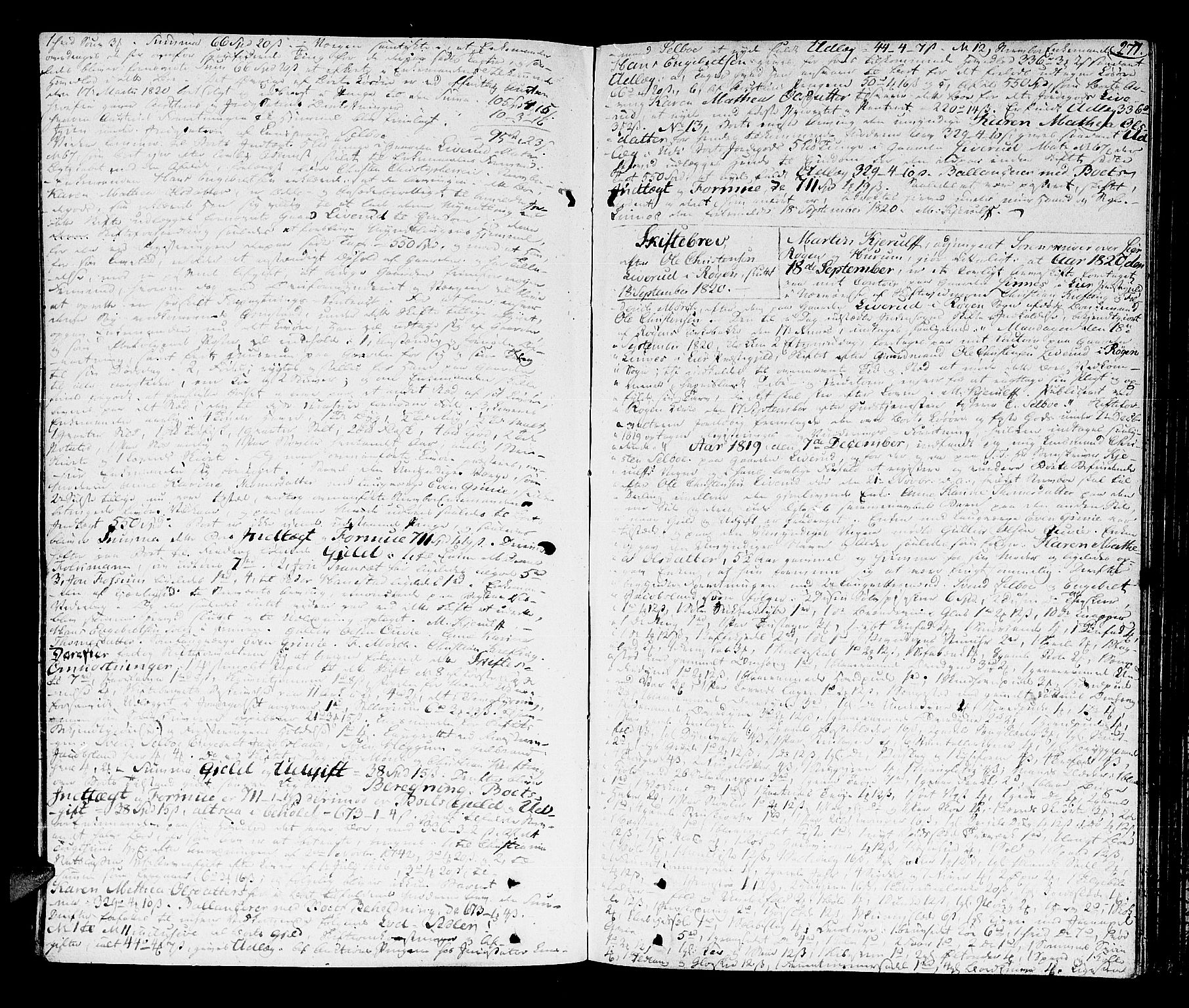Lier, Røyken og Hurum sorenskriveri, AV/SAKO-A-89/H/Hc/L0010a: Skifteprotokoll, 1813-1835, s. 270b-271a