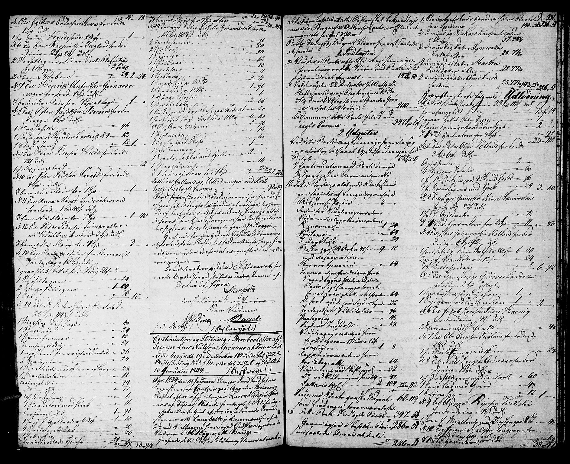 Sunnhordland sorenskrivar, SAB/A-2401/1/H/Ha/Had/L0002: Skifteprotokollar. Føyen, Fjære og Våg. Register i protokoll, 1820-1824, s. 330b-331a