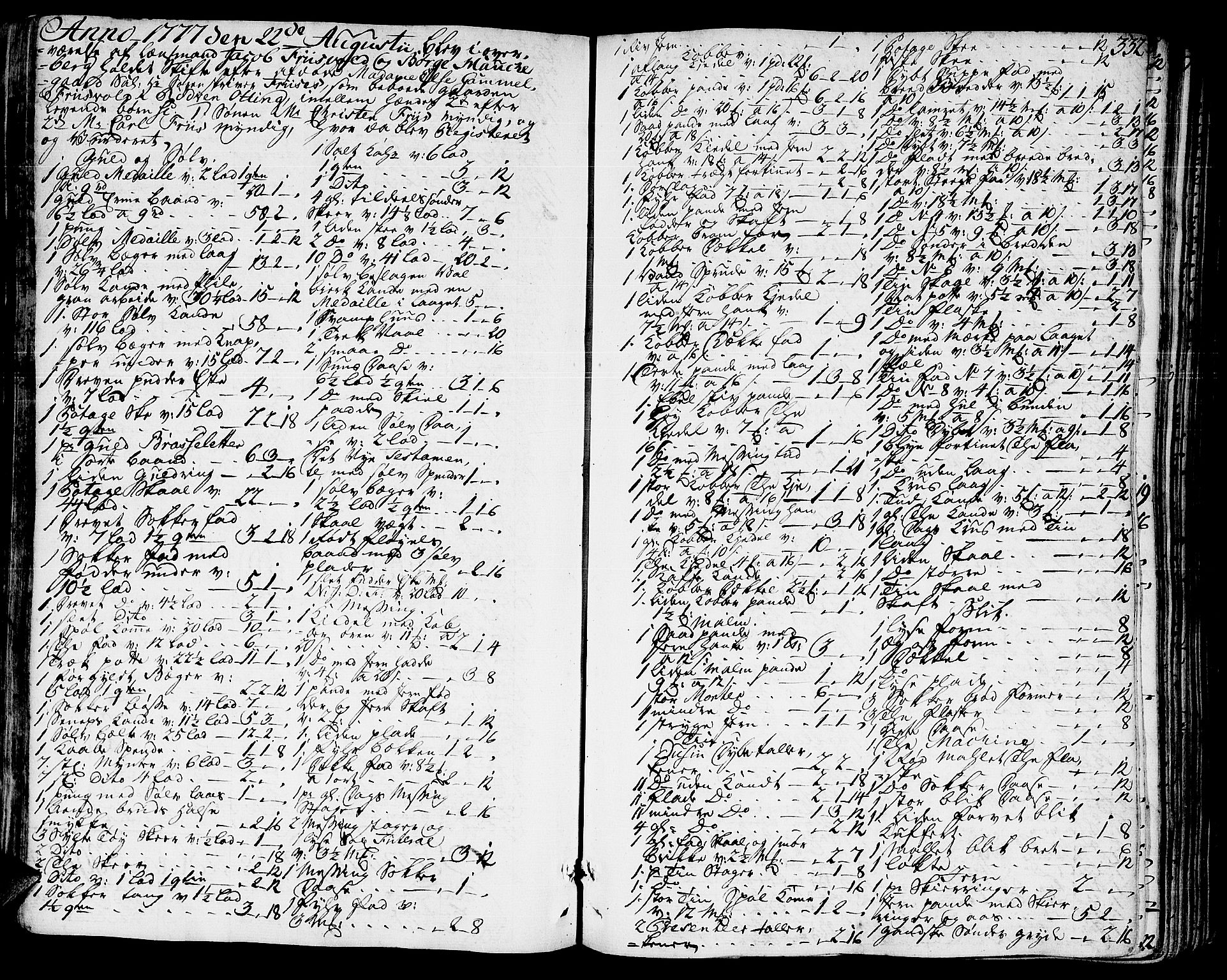 Romsdal sorenskriveri, SAT/A-4149/1/3/3A/L0010: Skifteprotokoll, 1774-1782, s. 331b-332a