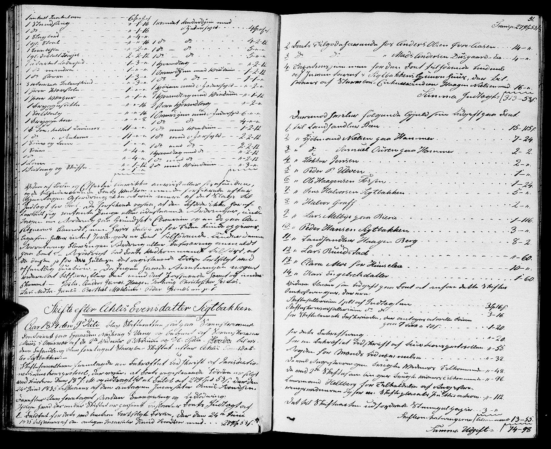 Nord-Hedmark sorenskriveri, AV/SAH-TING-012/J/Ja/L0009: Skifteprotokoll, 1834-1839, s. 50-51