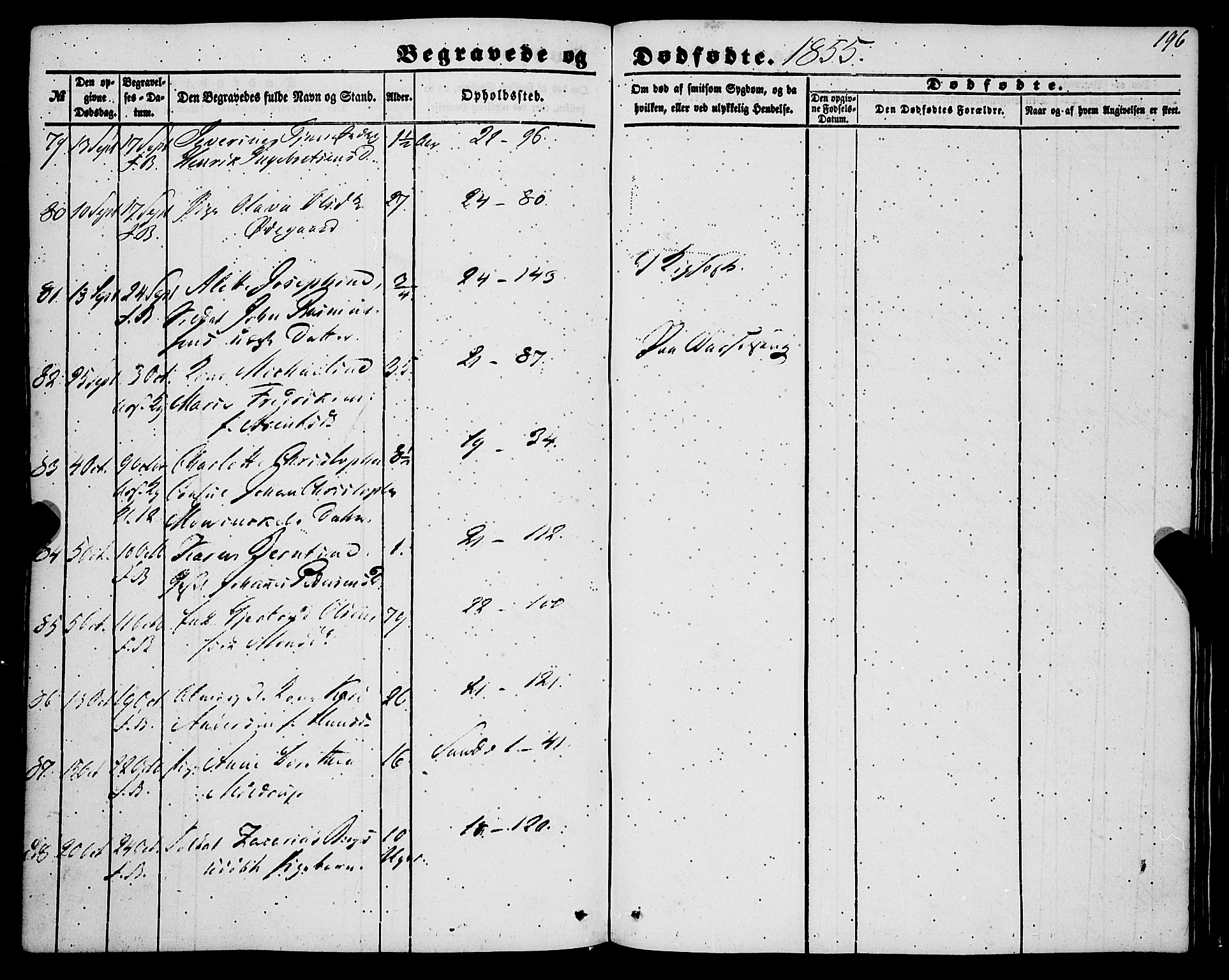 Korskirken sokneprestembete, SAB/A-76101/H/Haa: Ministerialbok nr. E 2, 1848-1862, s. 196