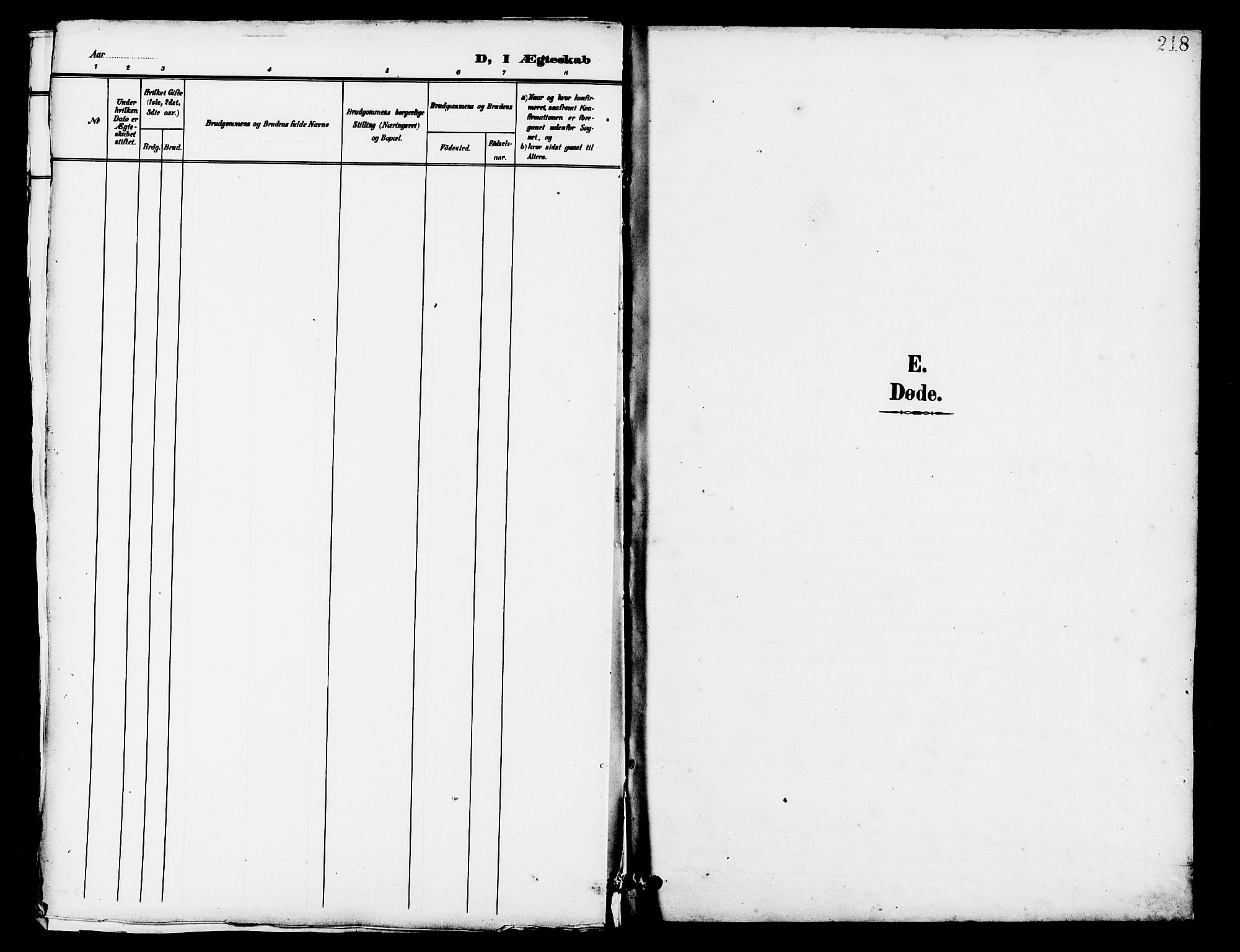 Lye sokneprestkontor, SAST/A-101794/001/30BB/L0007: Klokkerbok nr. B 8, 1889-1909, s. 218