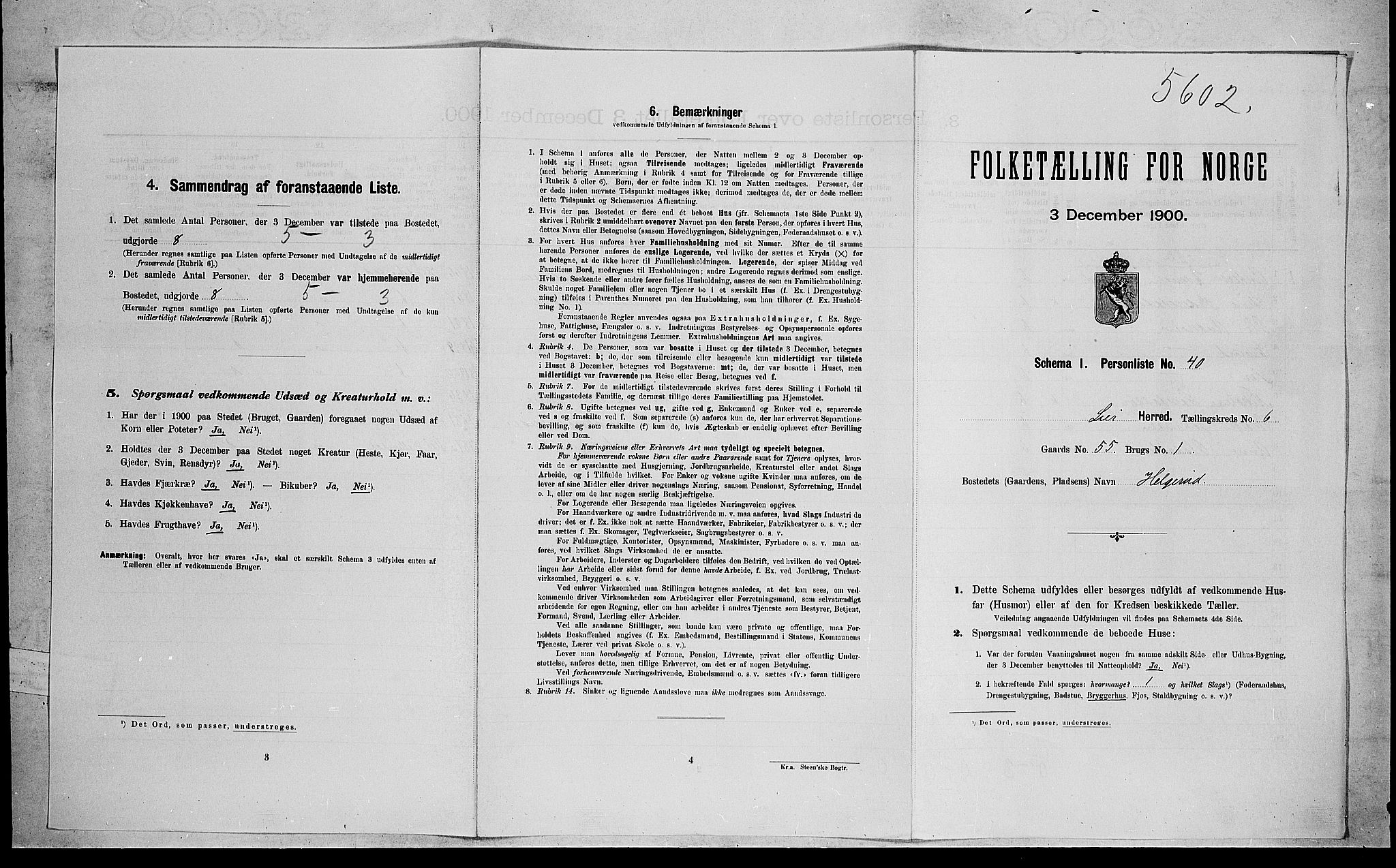 RA, Folketelling 1900 for 0626 Lier herred, 1900, s. 1135